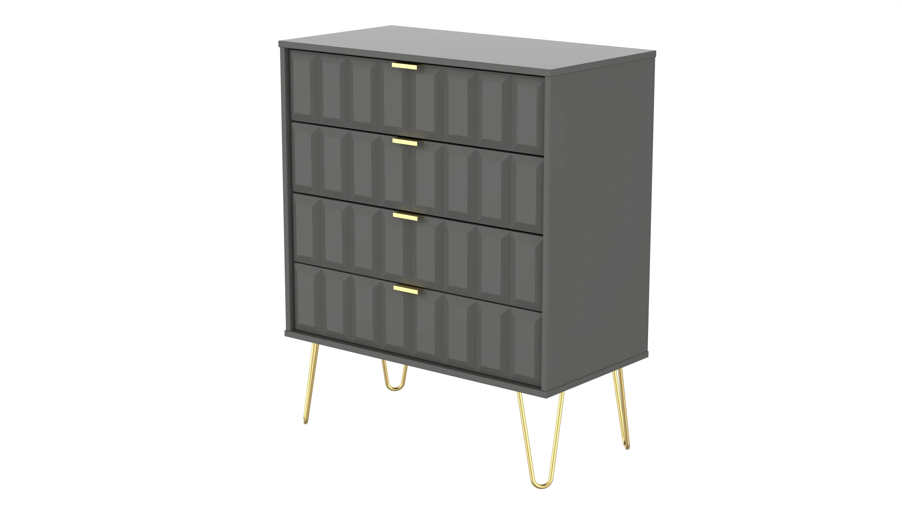 Hanover Ready Assembled 4 Drawer Chest in Dusk Grey - Image 8