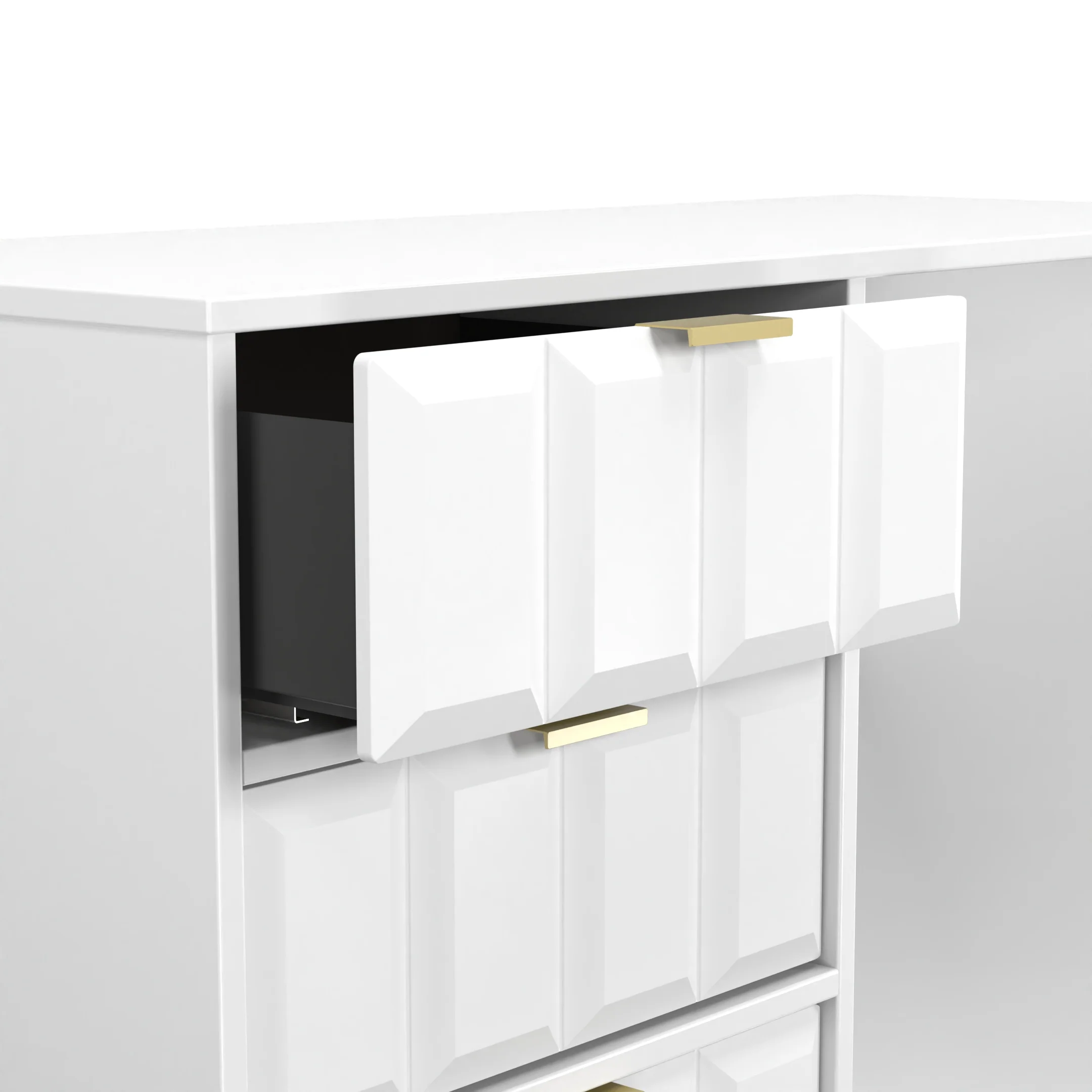 Hanover Ready Assembled 4 Drawer Vanity in White Matt - Image 10