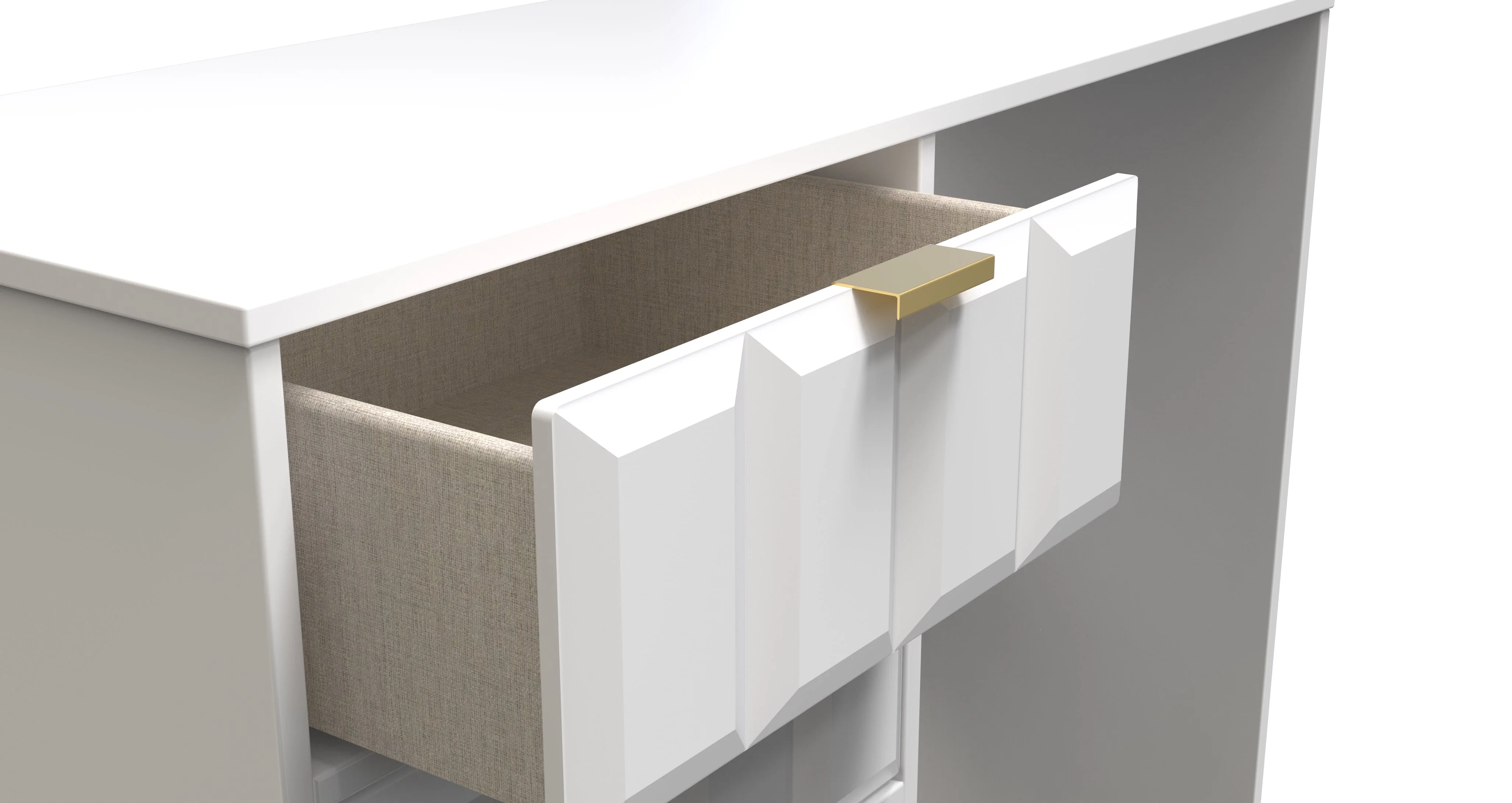 Hanover Ready Assembled 4 Drawer Vanity in White Matt - Image 11