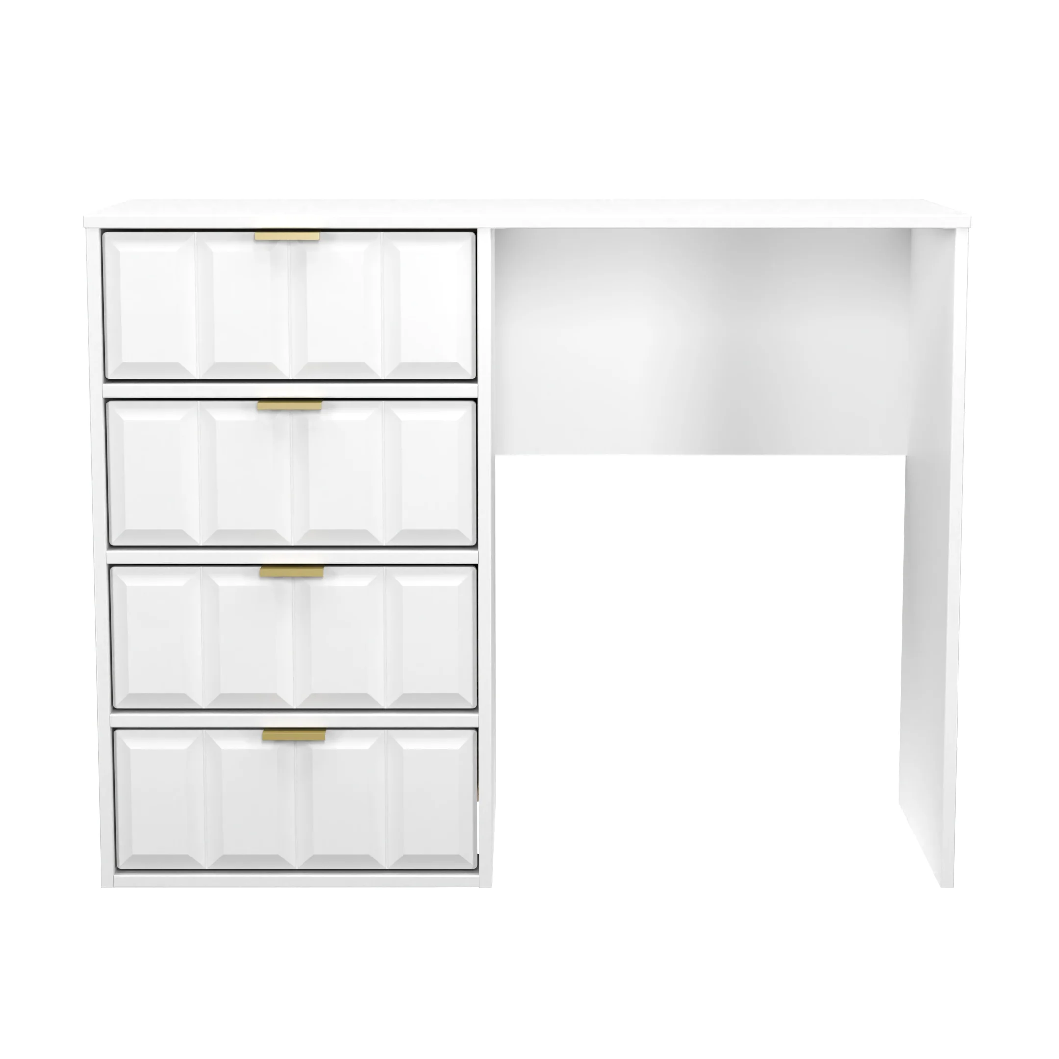 Hanover Ready Assembled 4 Drawer Vanity in White Matt - Image 2