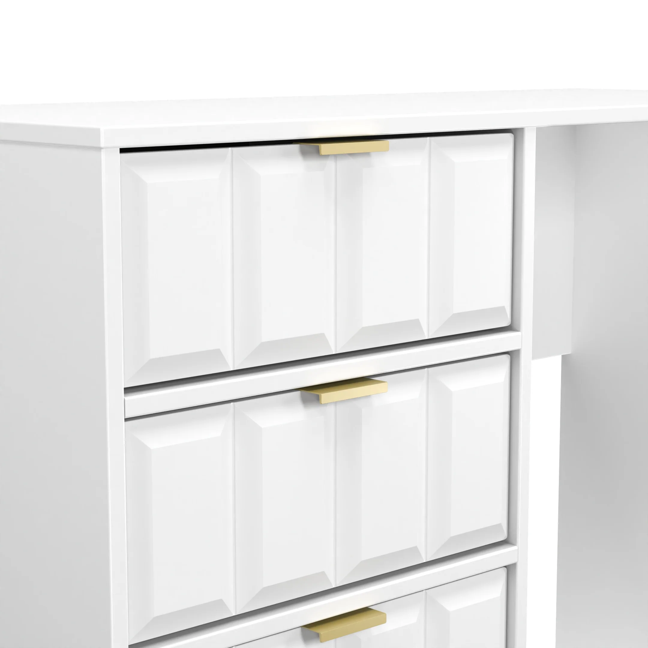 Hanover Ready Assembled 4 Drawer Vanity in White Matt - Image 8