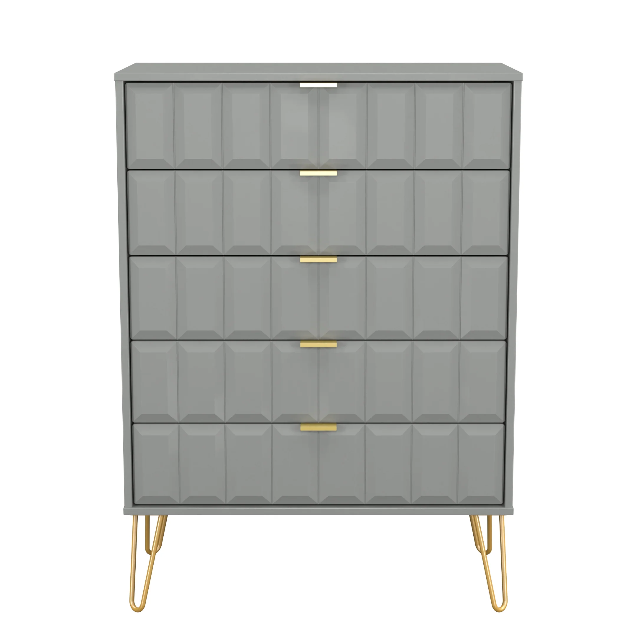 Hanover Ready Assembled 5 Drawer Chest in Dusk Grey - Image 2