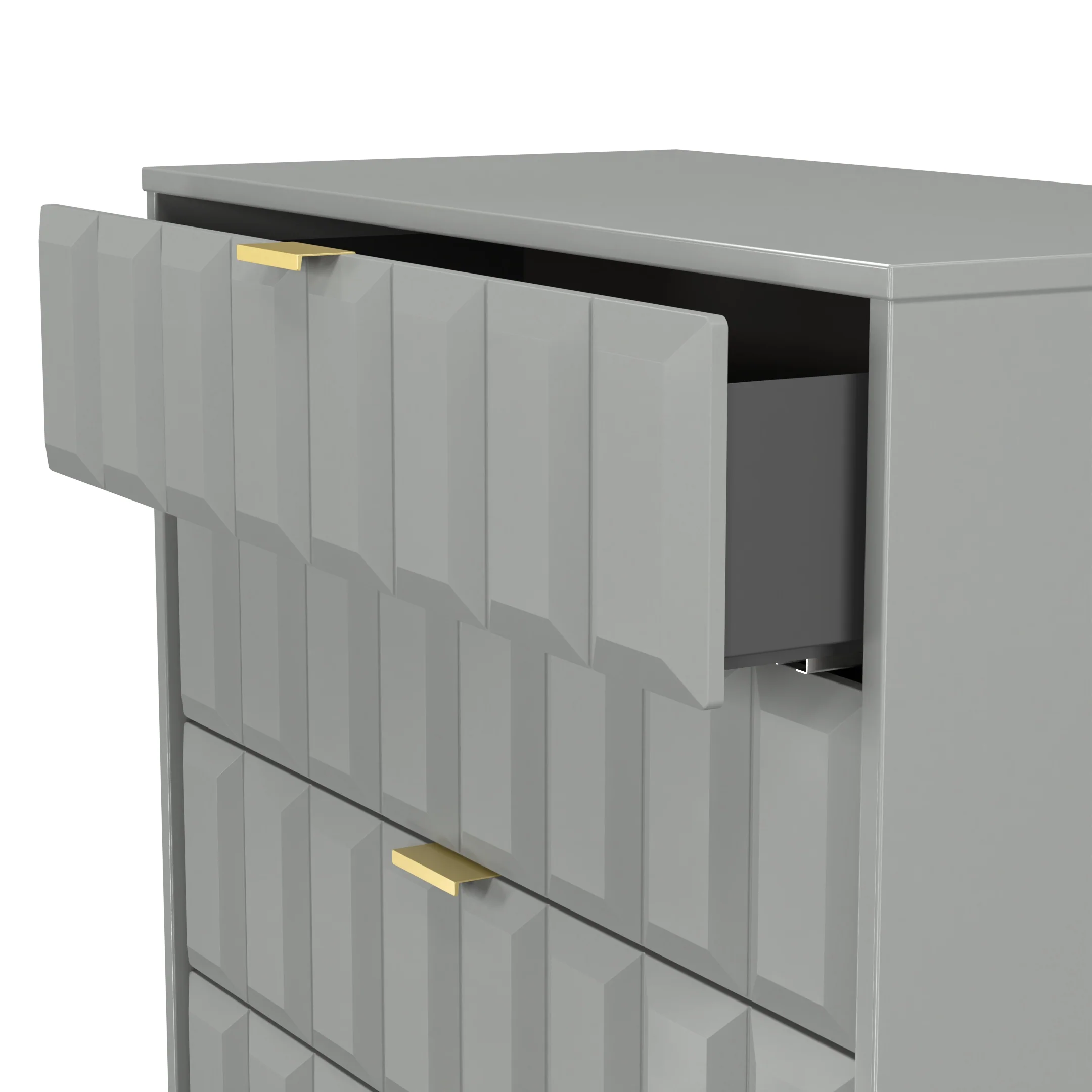 Hanover Ready Assembled 5 Drawer Chest in Dusk Grey - Image 6