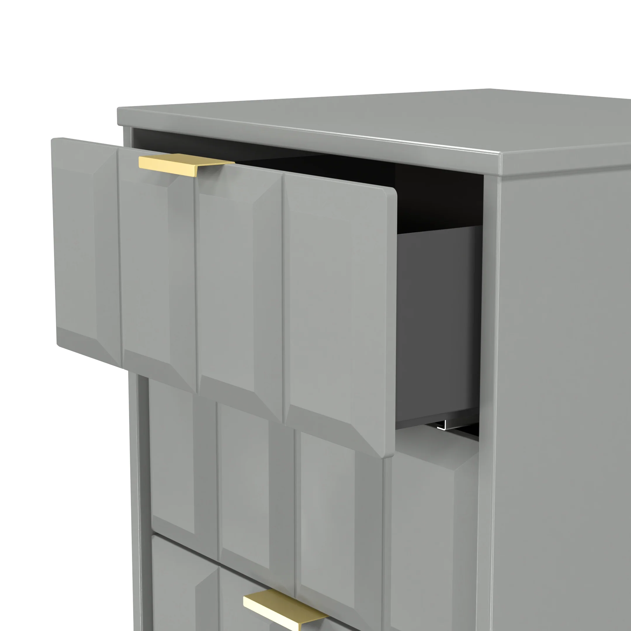 Hanover Ready Assembled 5 Drawer Tallboy in Dusk Grey - Image 6