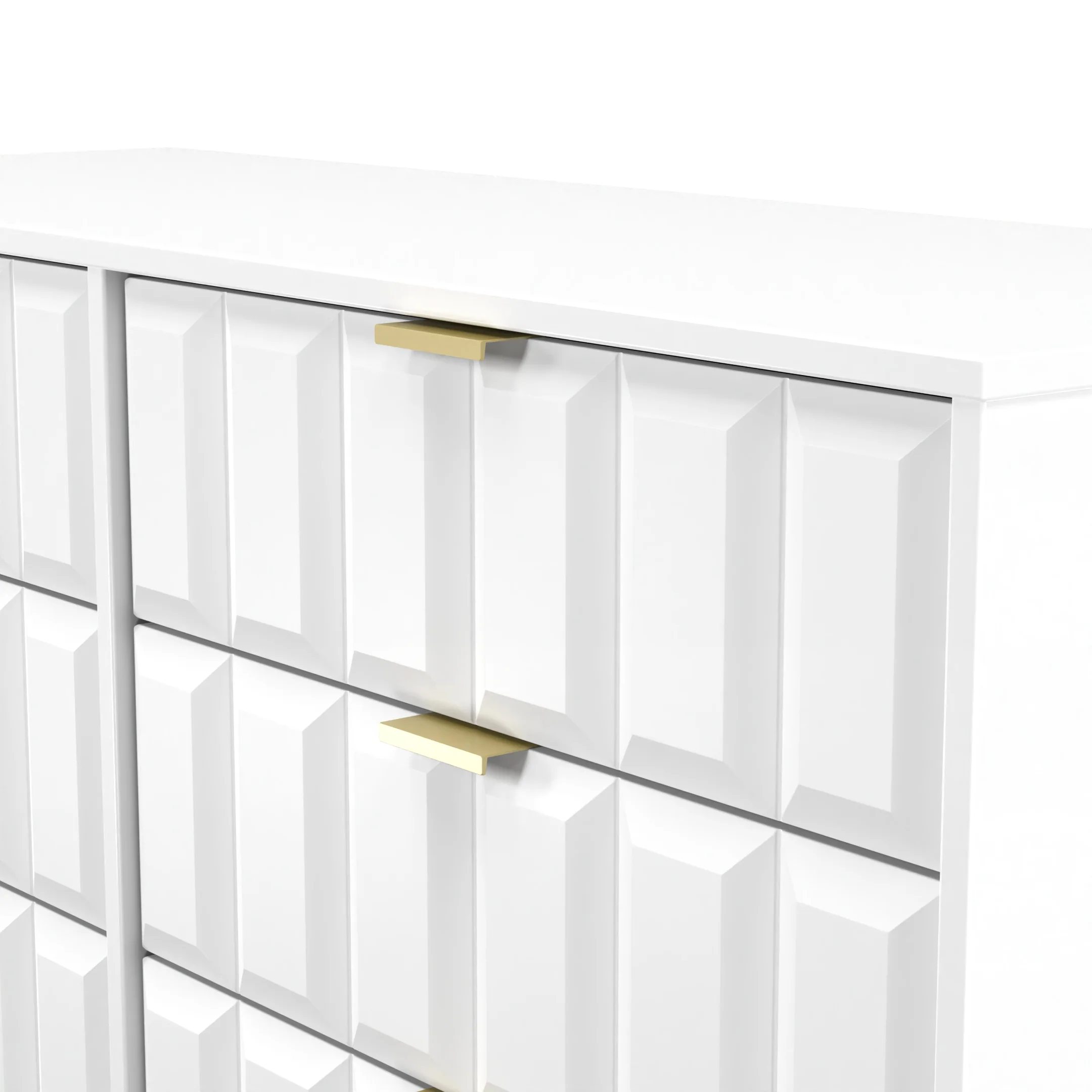 Hanover Ready Assembled 6 Drawer Wide Chest in White Matt - Image 5