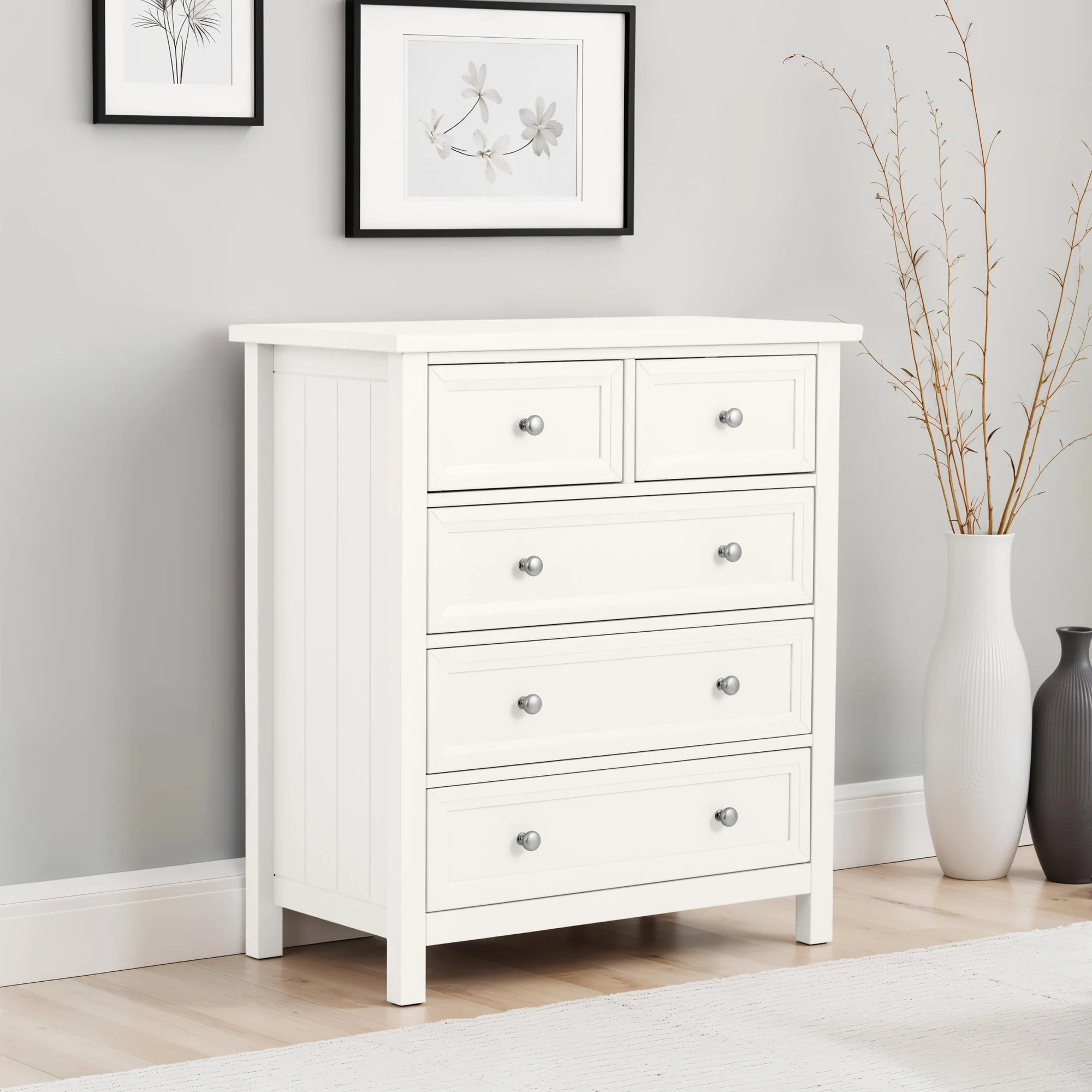 HARBOR 3 + 2 DRAWER CHEST - SURF WHITE