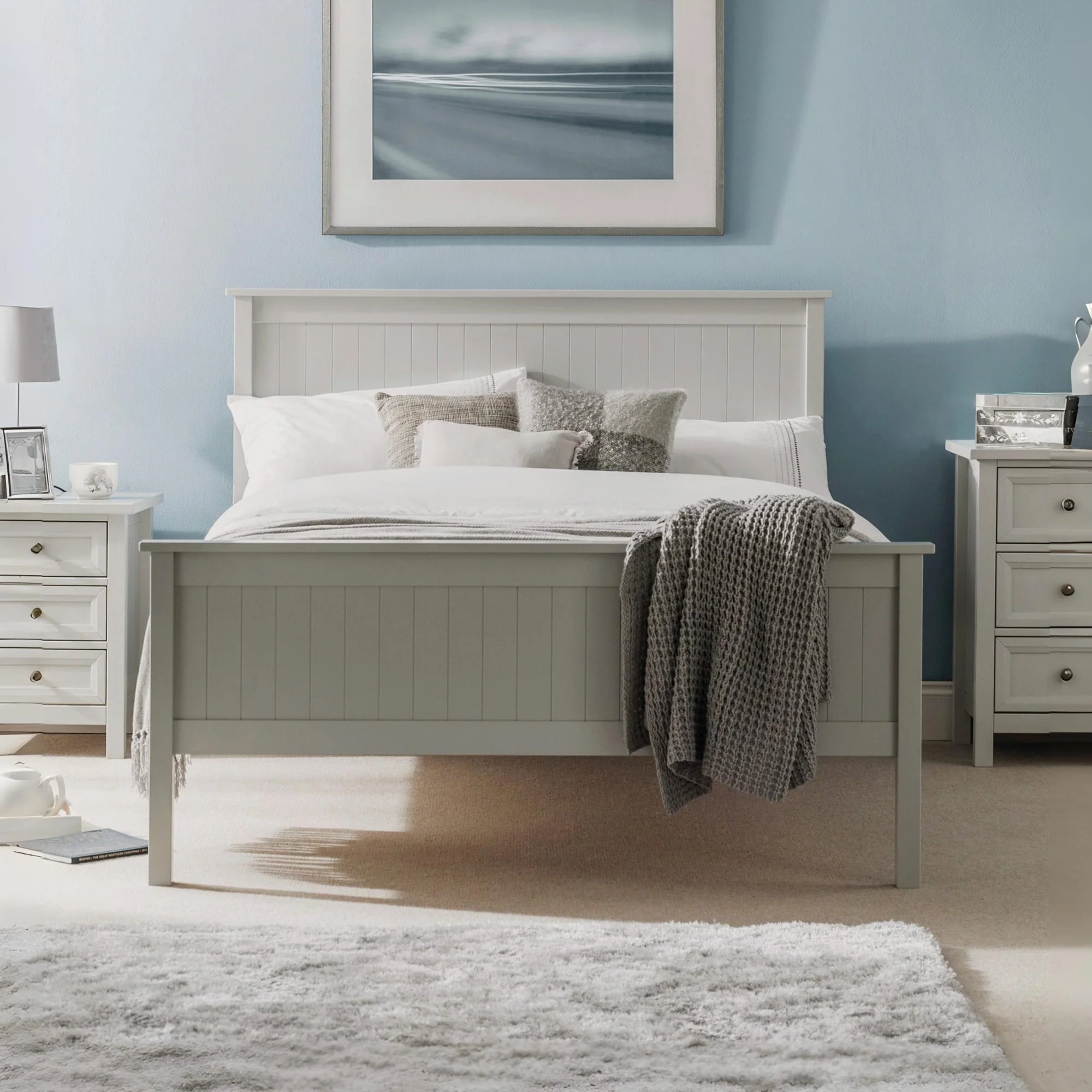 HARBOR BED - DOVE GREY
