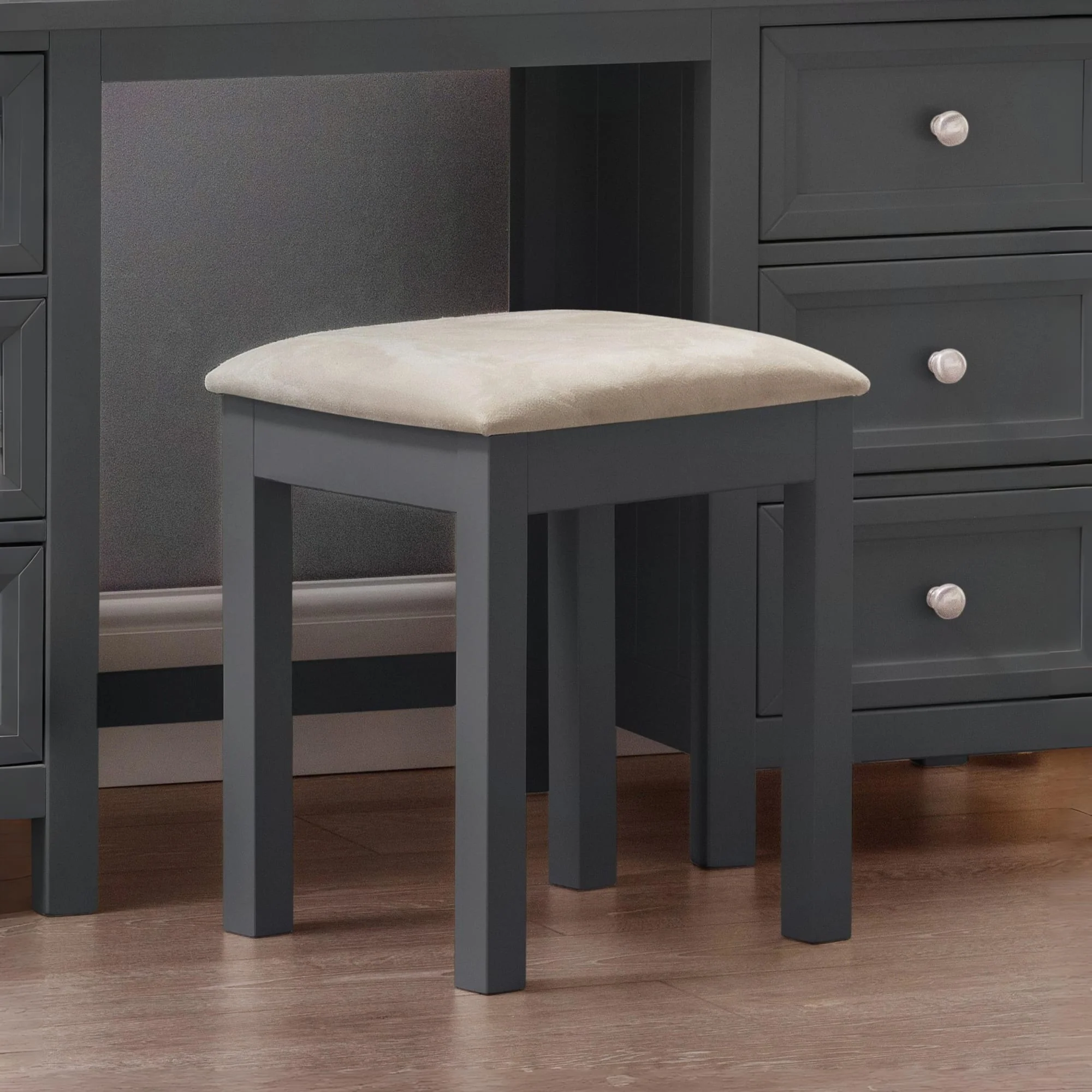 HARBOR DRESSING STOOL - ANTHRACITE