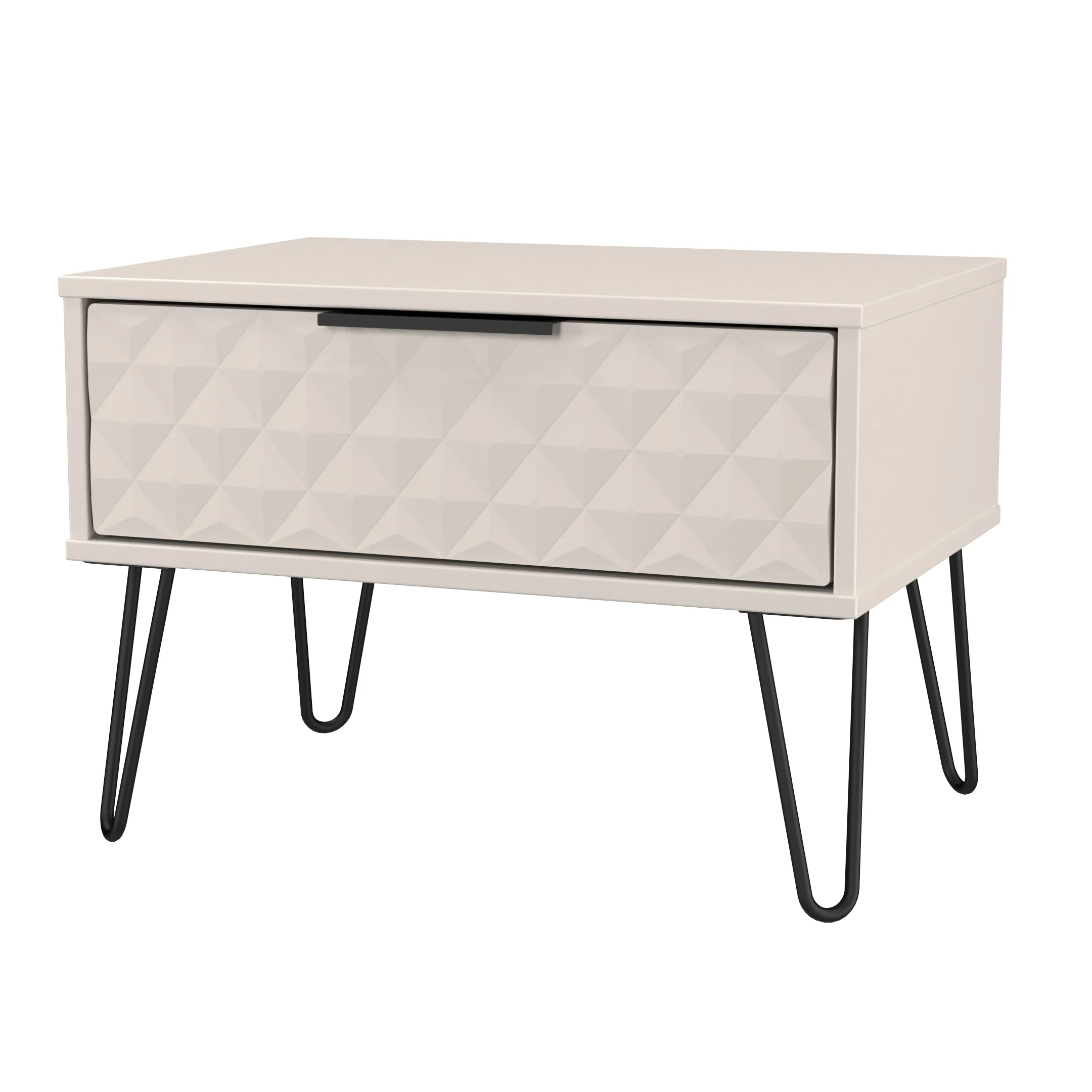 Harlequin 1 Drawer Wide Side Table in Kashmir Matt - Ready Assembled - Image 3