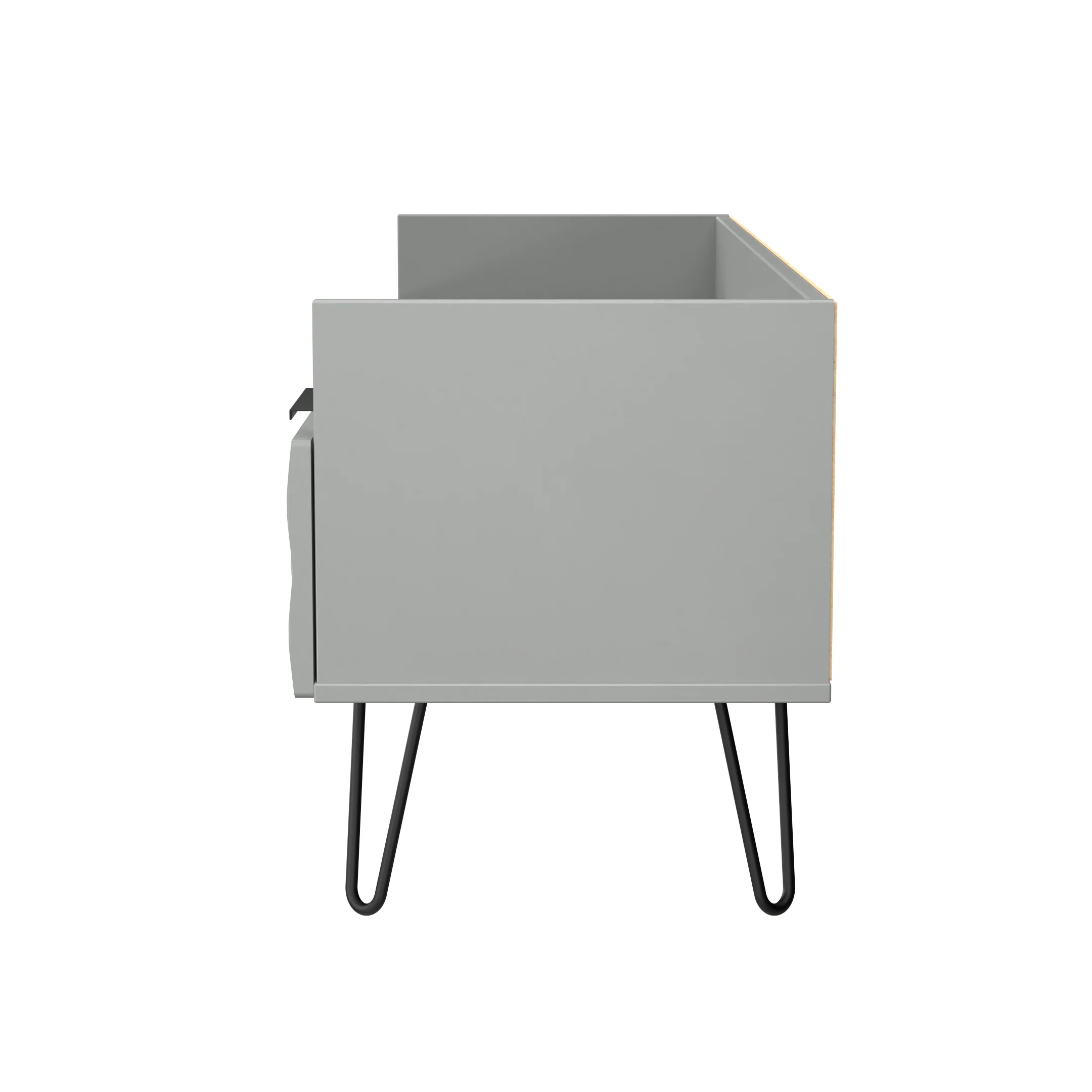 Harlequin 2 Drawer Coffee TV Unit in Dusk Grey - Ready Assembled - Image 3