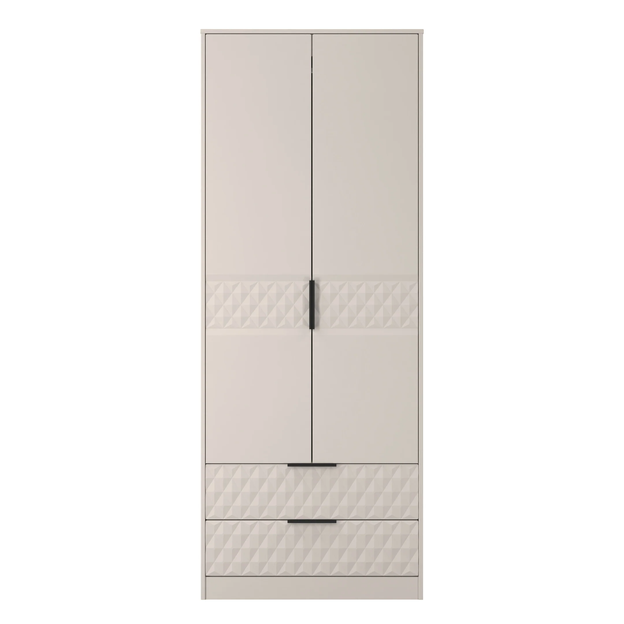 Harlequin 2 Drawer Double Wardrobe in Kashmir Matt - Ready Assembled