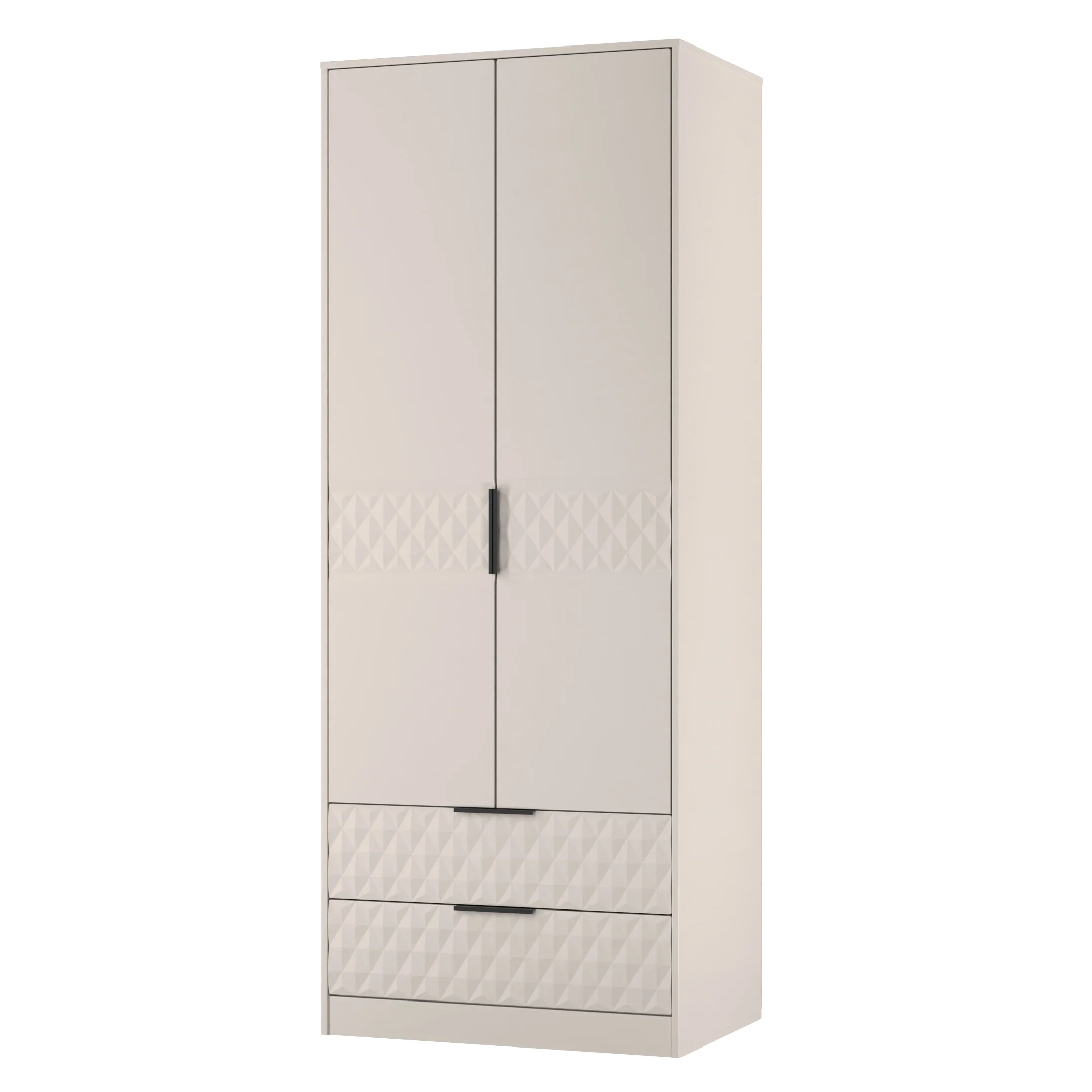 Harlequin 2 Drawer Double Wardrobe in Kashmir Matt - Ready Assembled - Image 3