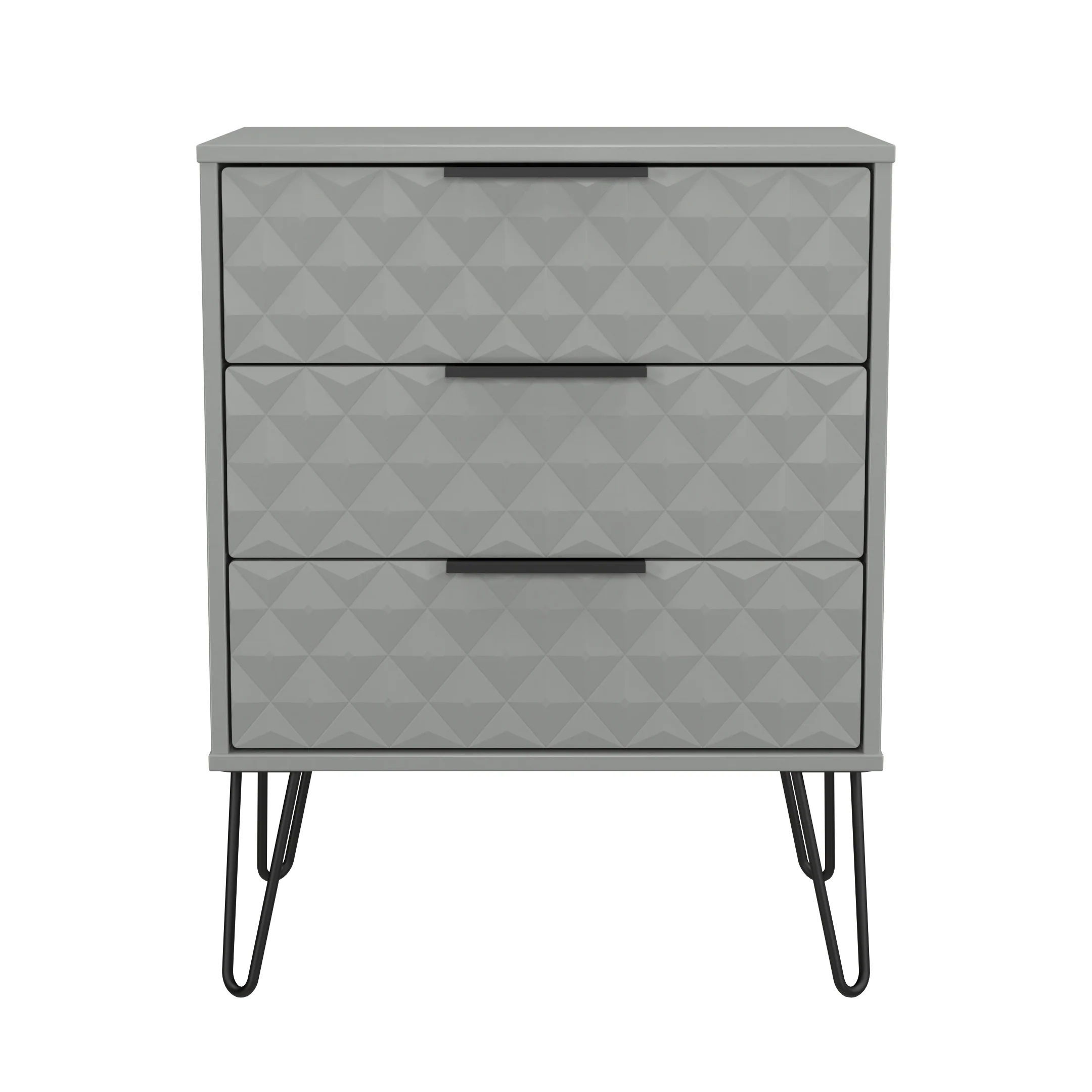 Harlequin 3 Drawer Chest in Dusk Grey - Ready Assembled - Image 2