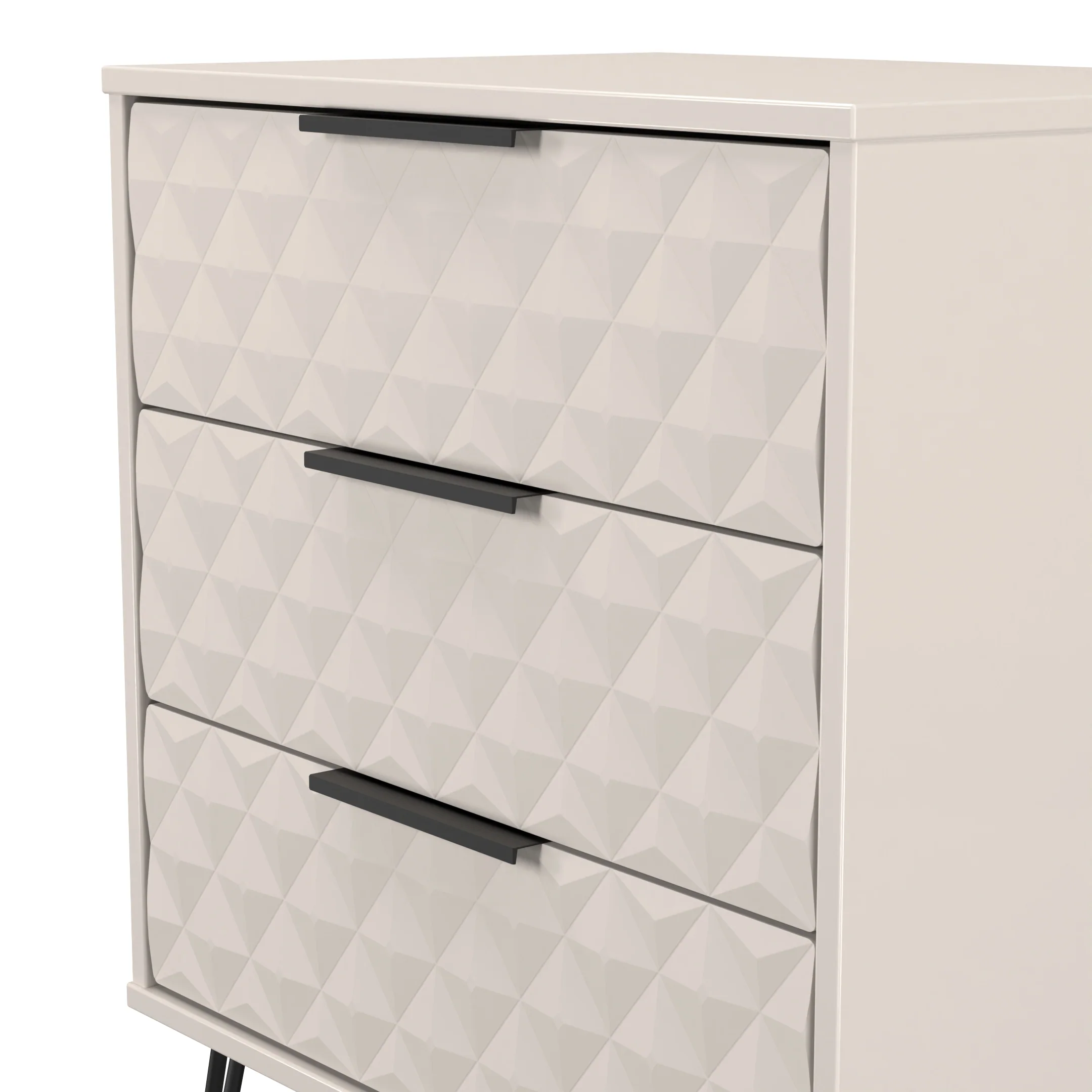 Harlequin 3 Drawer Chest in Kashmir Matt - Ready Assembled - Image 4