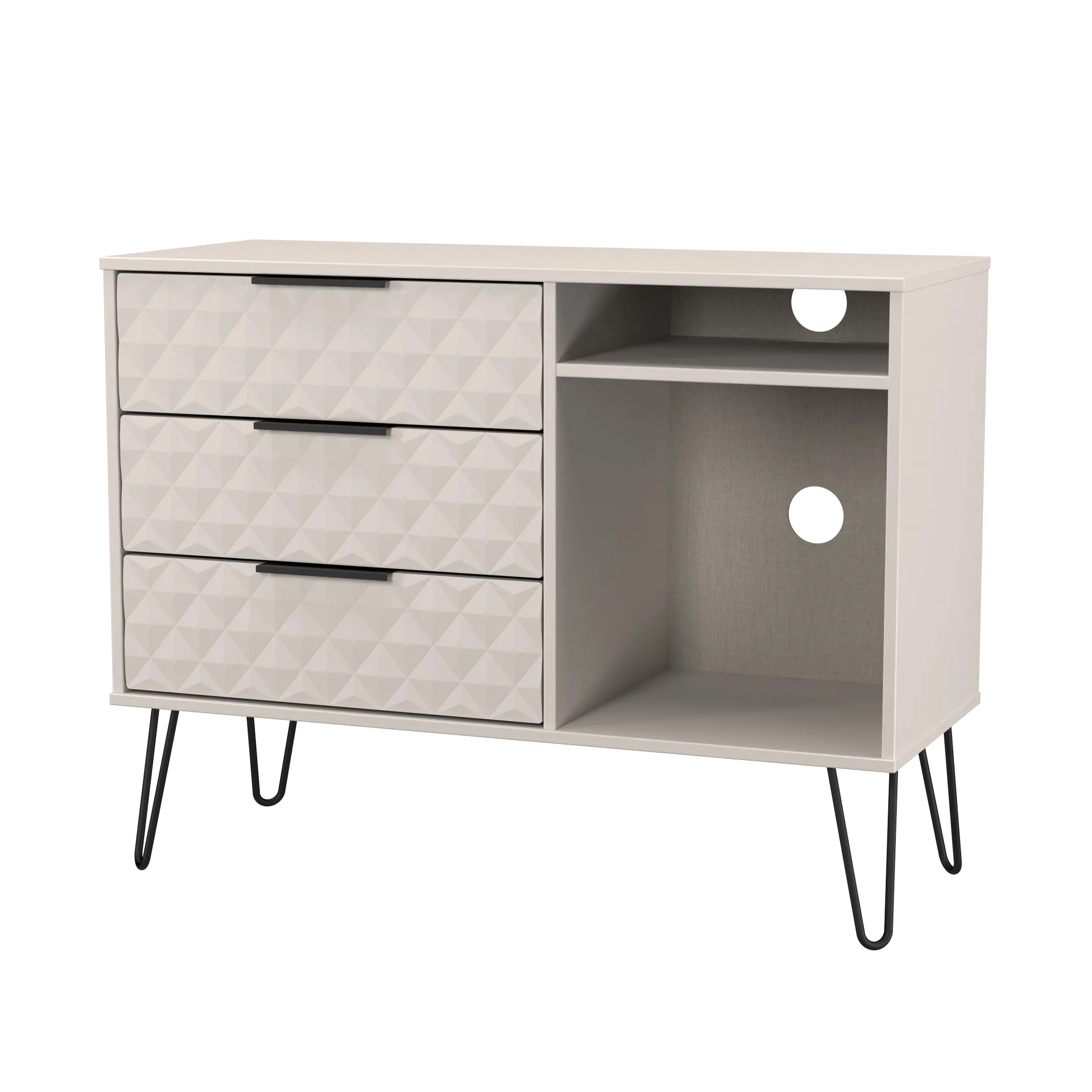 Harlequin 3 Drawer TV Unit in Kashmir Matt - Ready Assembled - Image 4