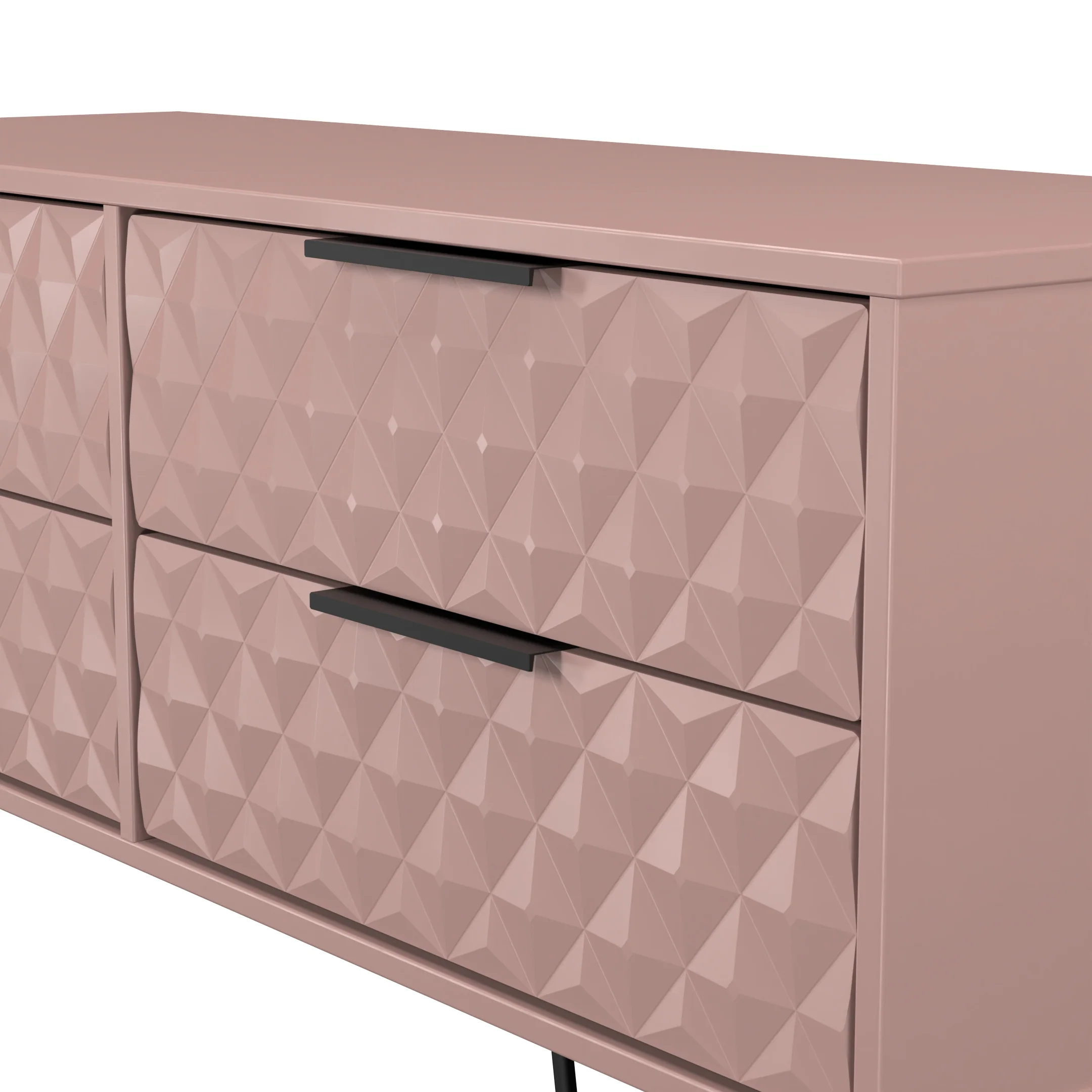 Harlequin 4 Drawer Bedbox in Kobe Pink - Ready Assembled - Image 5