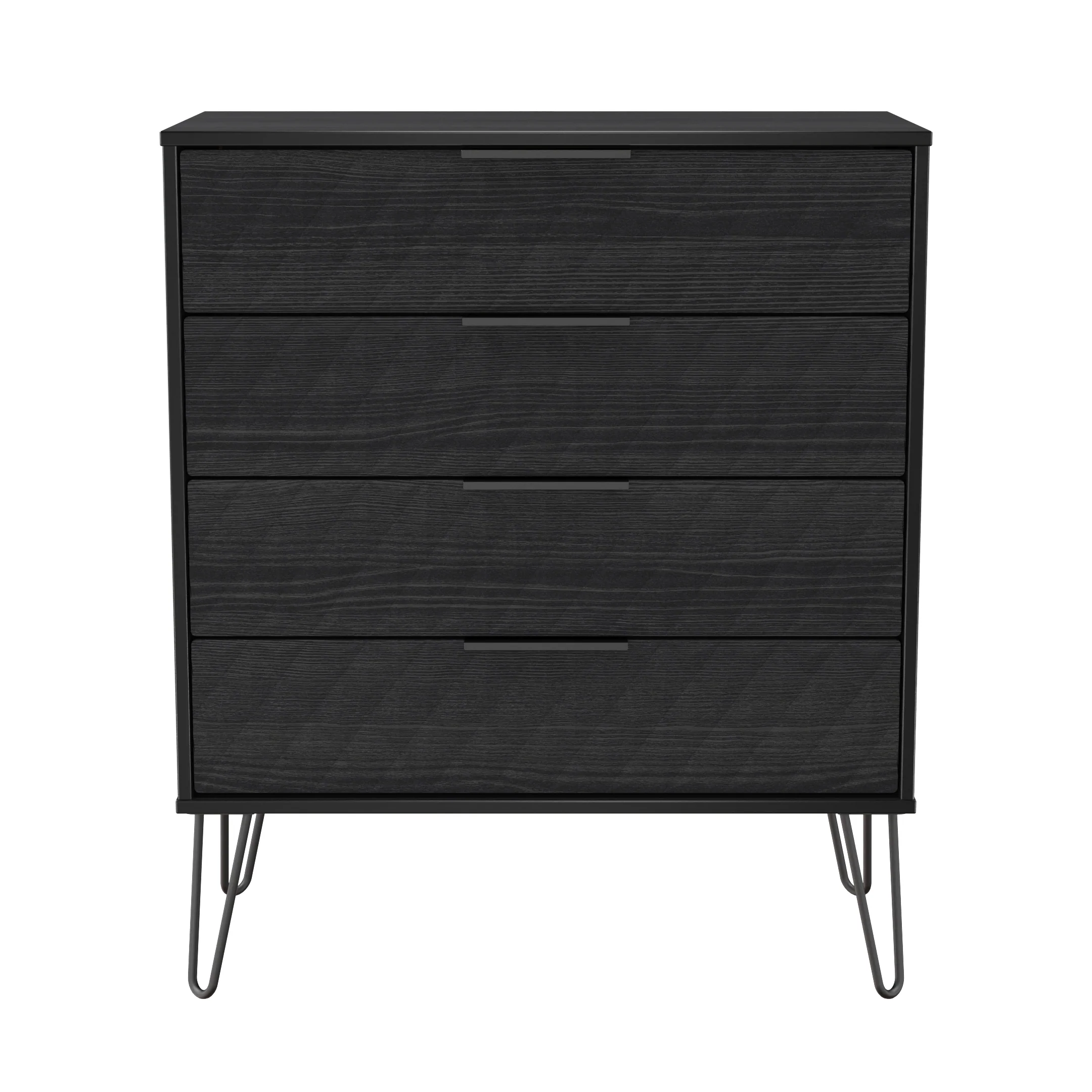 Harlequin 4 Drawer Chest in Black Ash - Ready Assembled