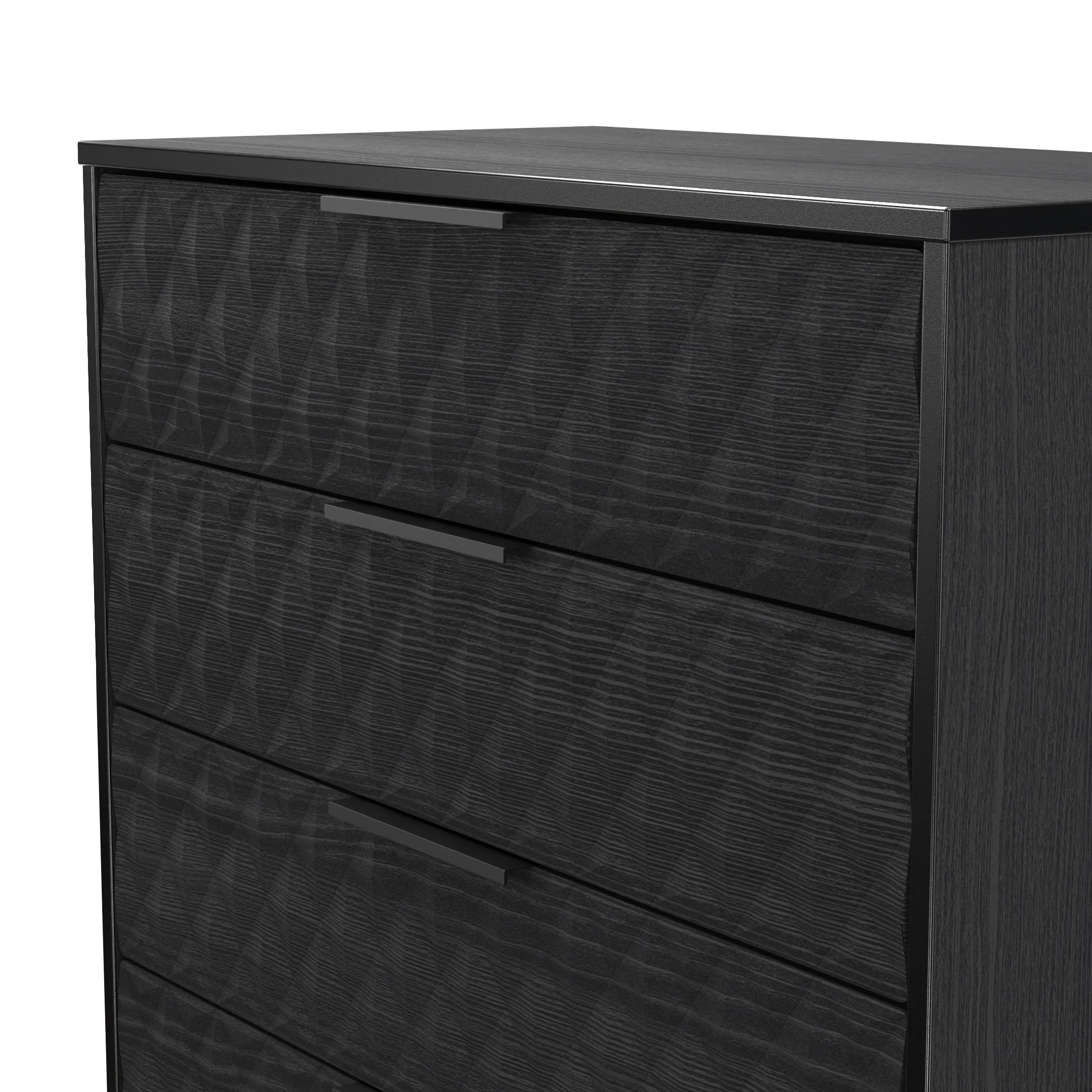 Harlequin 5 Drawer Chest in Black Ash - Ready Assembled - Image 4