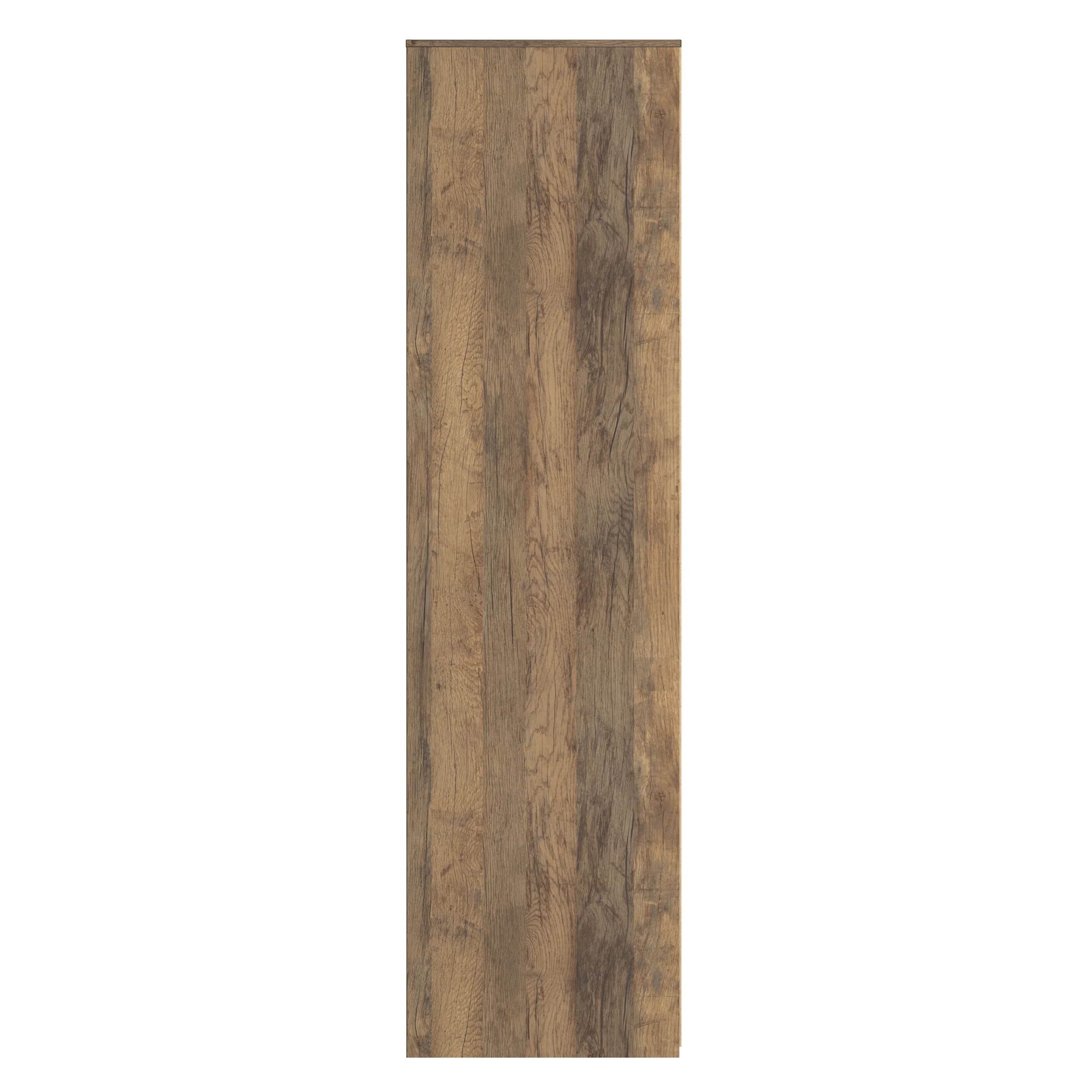 Harlequin Double Wardrobe in White Matt & Vintage Oak - Ready Assembled - Image 3