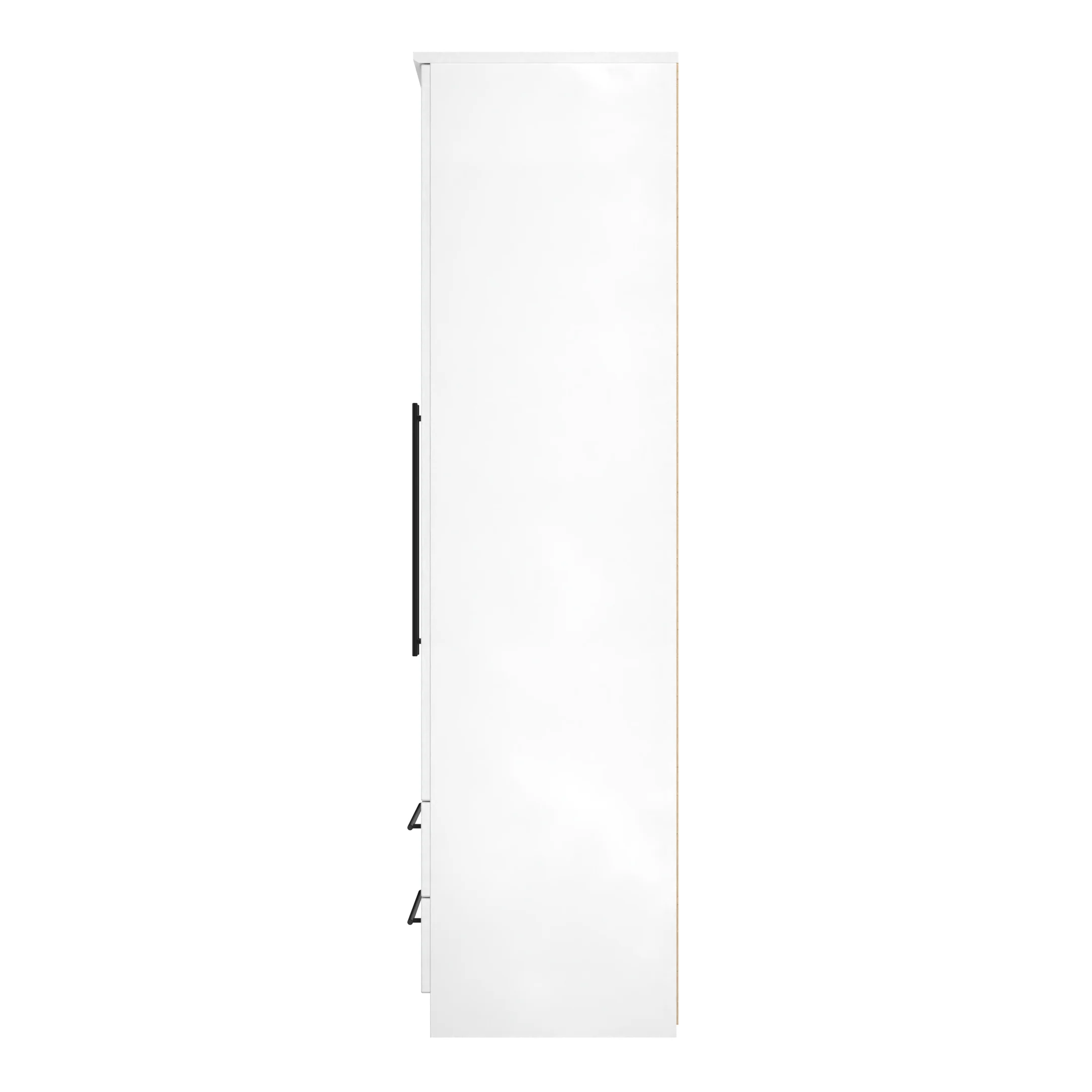 Harrow Ready Assembled 2 Door 2 Drawer Wardrobe in White Ash - Image 3
