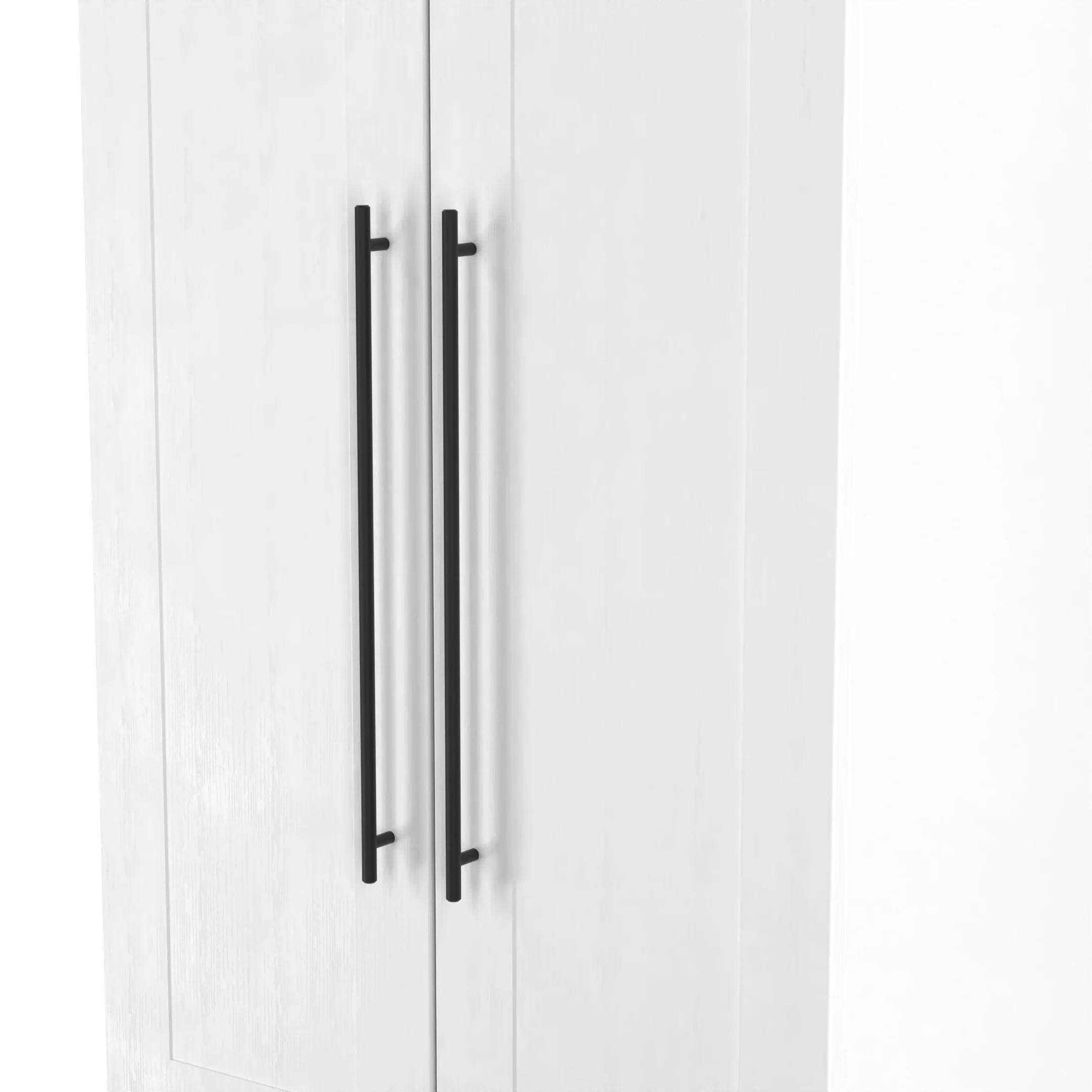Harrow Ready Assembled 2 Door 2 Drawer Wardrobe in White Ash - Image 5