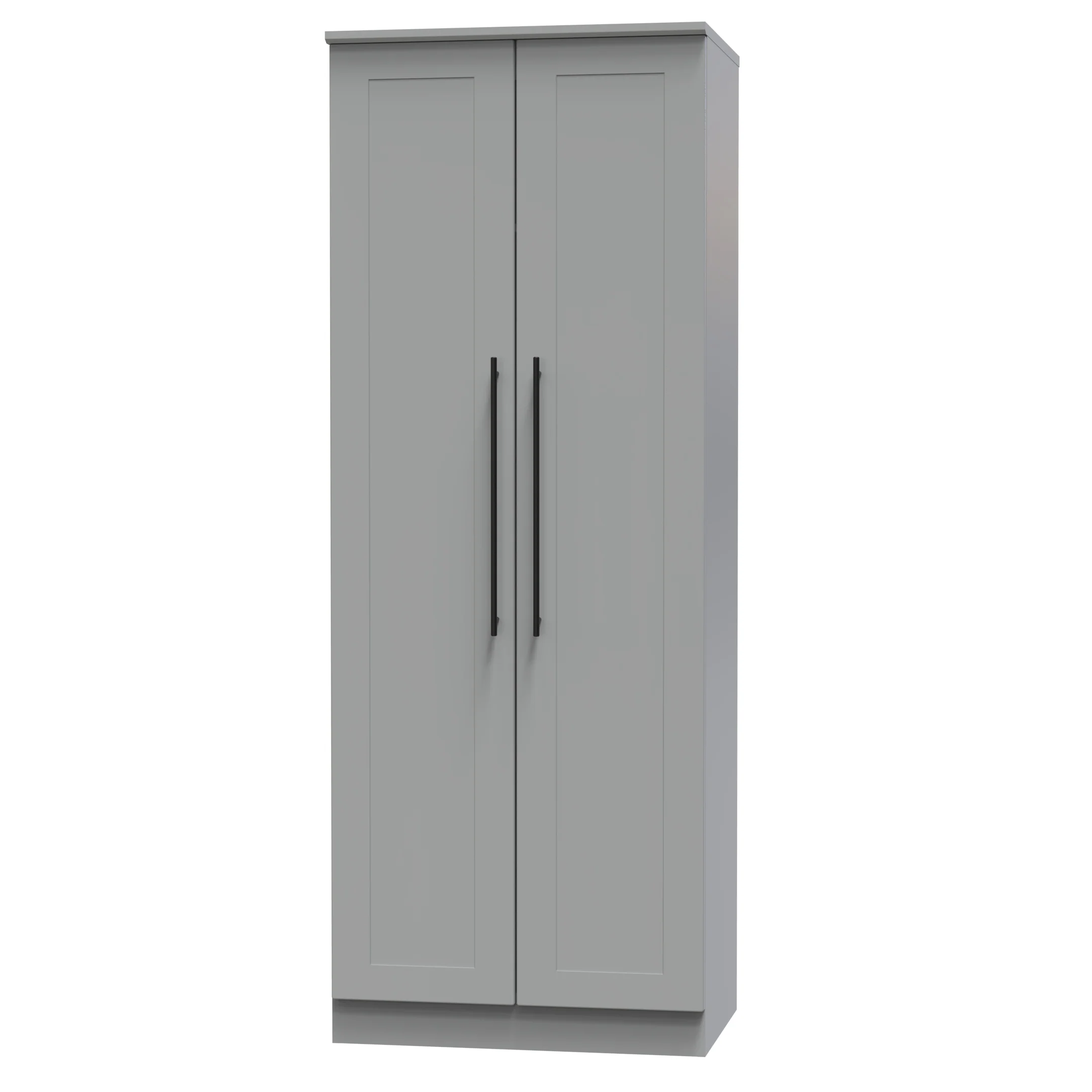 Harrow Ready Assembled 2 Door Wardrobe in Dusk Grey - Image 3