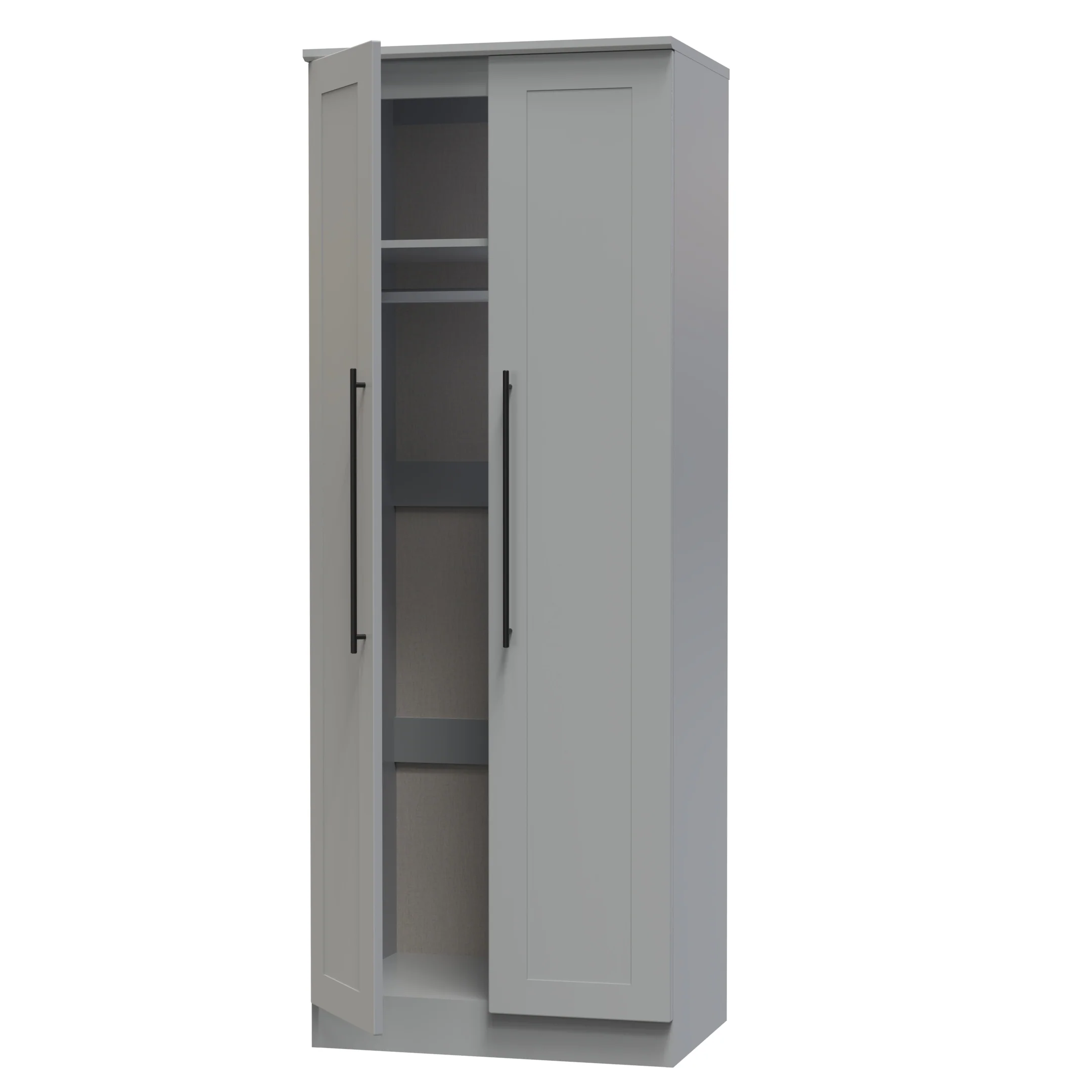 Harrow Ready Assembled 2 Door Wardrobe in Dusk Grey - Image 5
