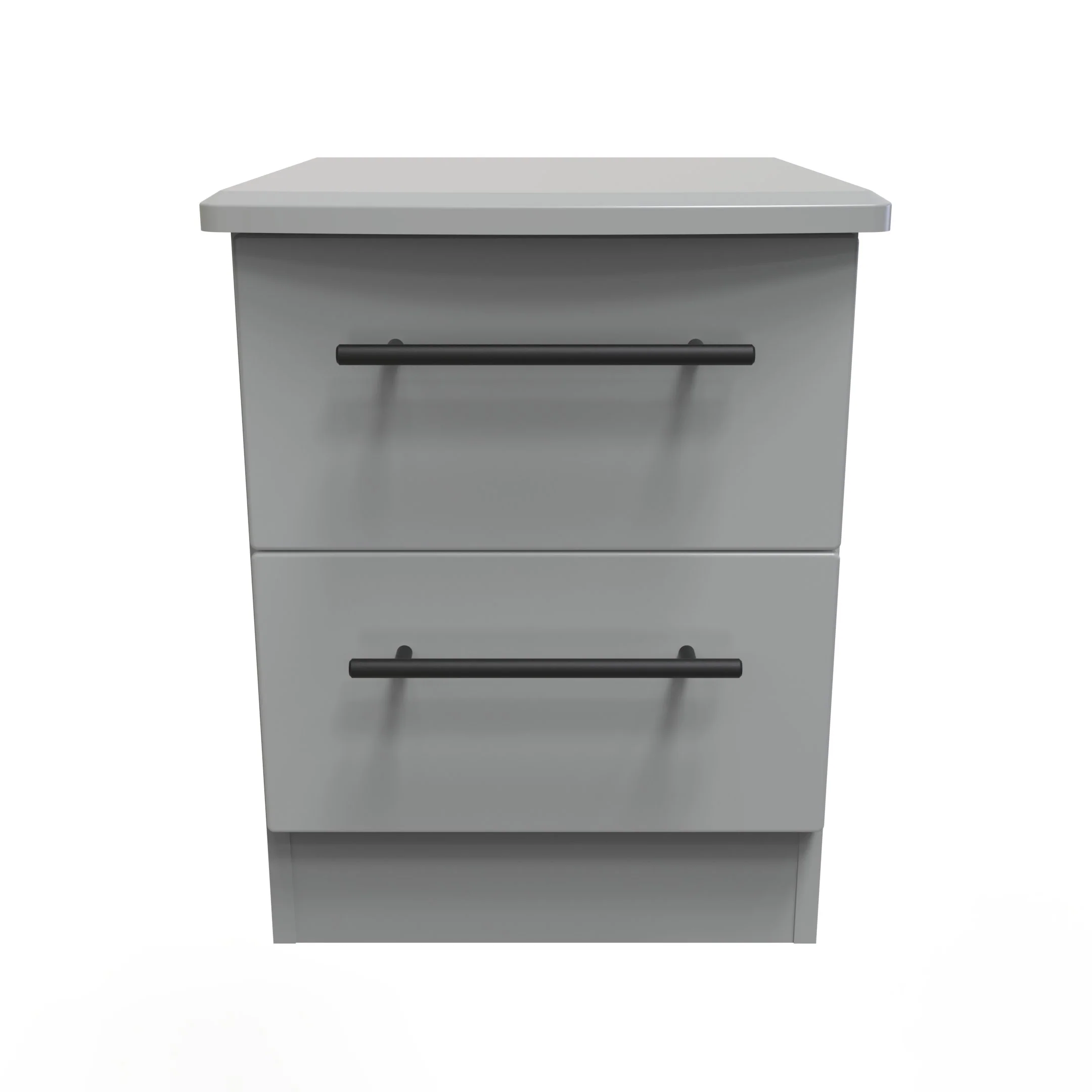 Harrow Ready Assembled 2 Drawer Bedside Cabinet in Dusk Grey