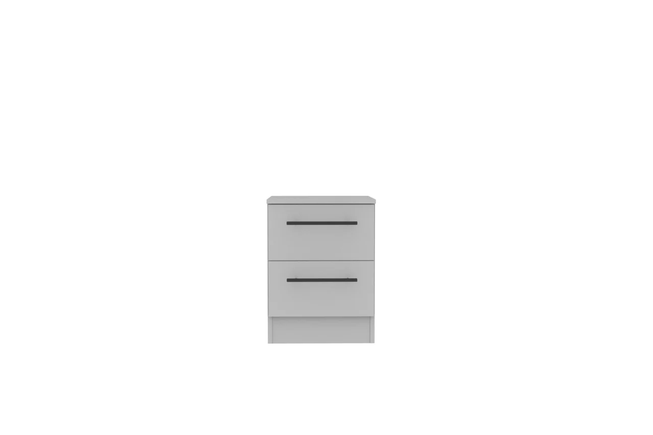 Harrow Ready Assembled 2 Drawer Bedside Cabinet in Dusk Grey - Image 6