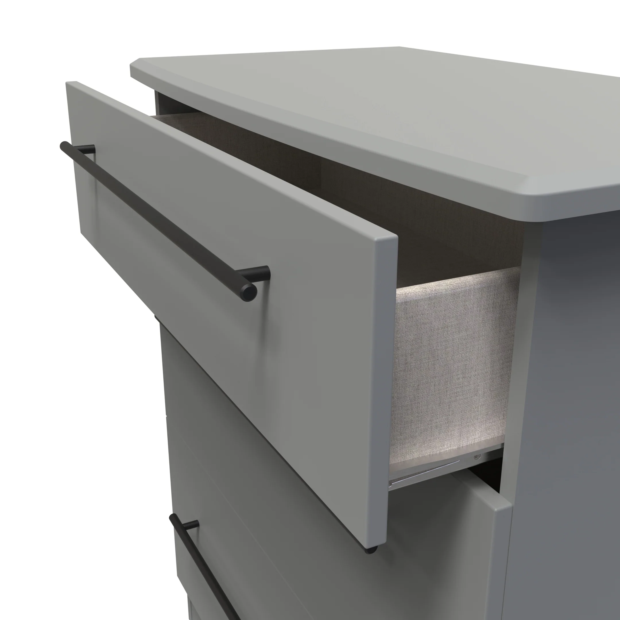 Harrow Ready Assembled 3 Drawer Deep Chest in Dusk Grey - Image 5