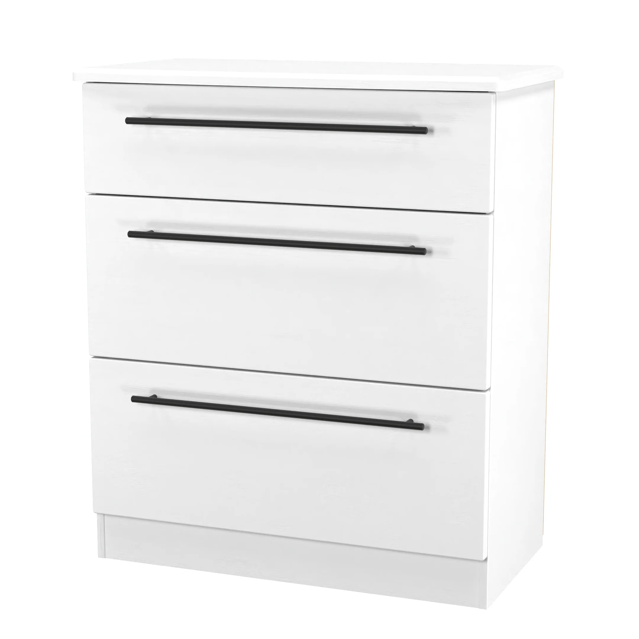 Harrow Ready Assembled 3 Drawer Deep Chest in White Ash - Image 4