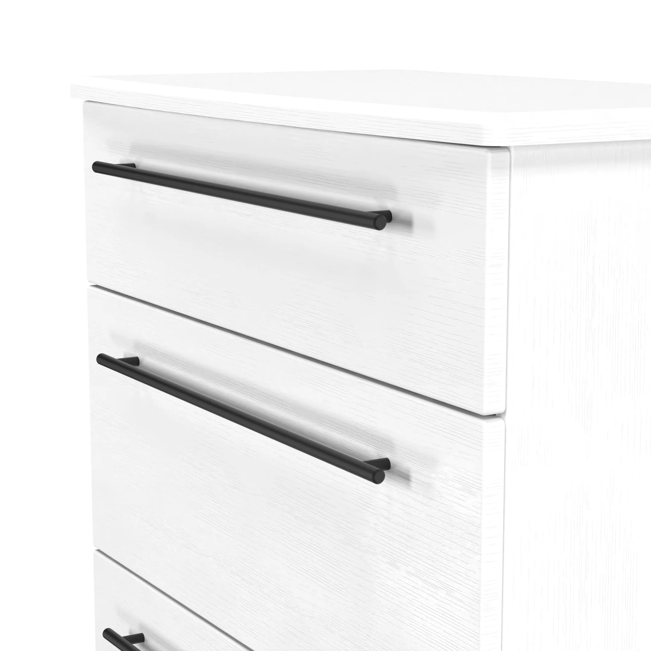 Harrow Ready Assembled 3 Drawer Deep Chest in White Ash - Image 5