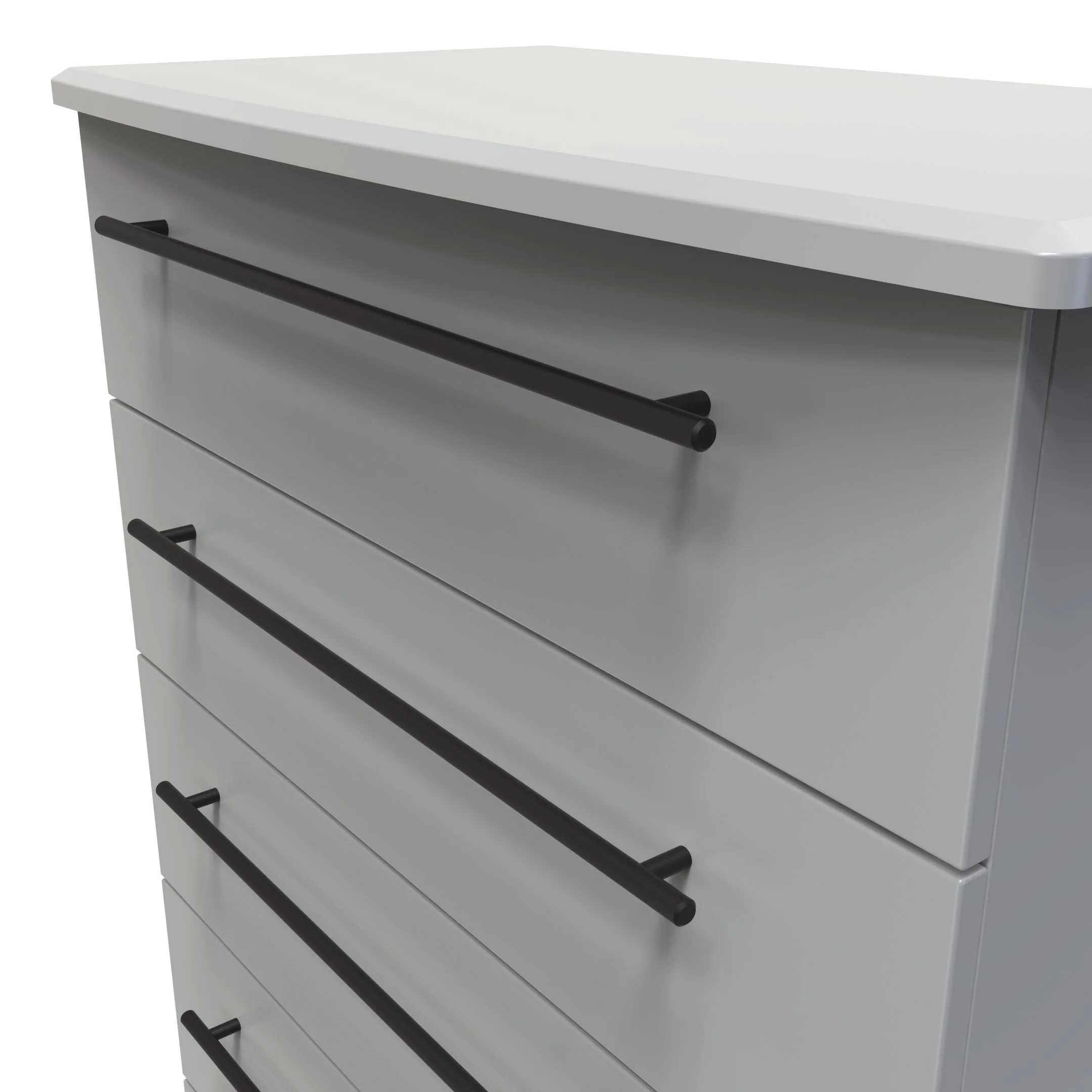 Harrow Ready Assembled 5 Drawer Chest in Dusk Grey - Image 4