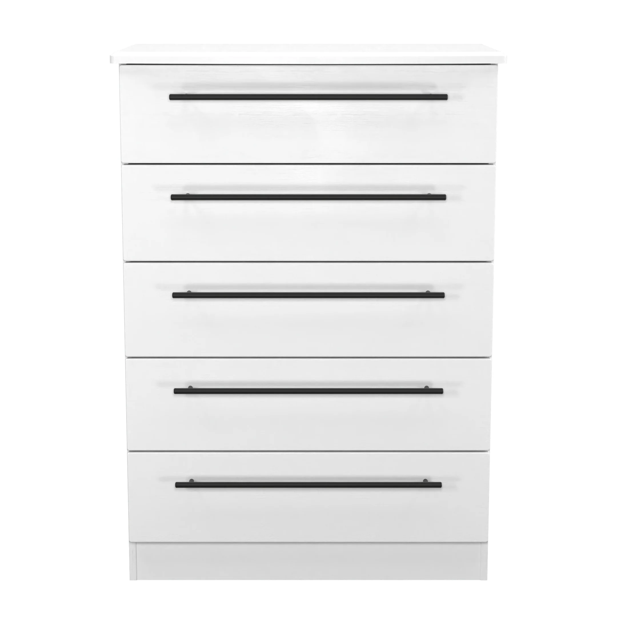 Harrow Ready Assembled 5 Drawer Chest in White Ash - Image 2