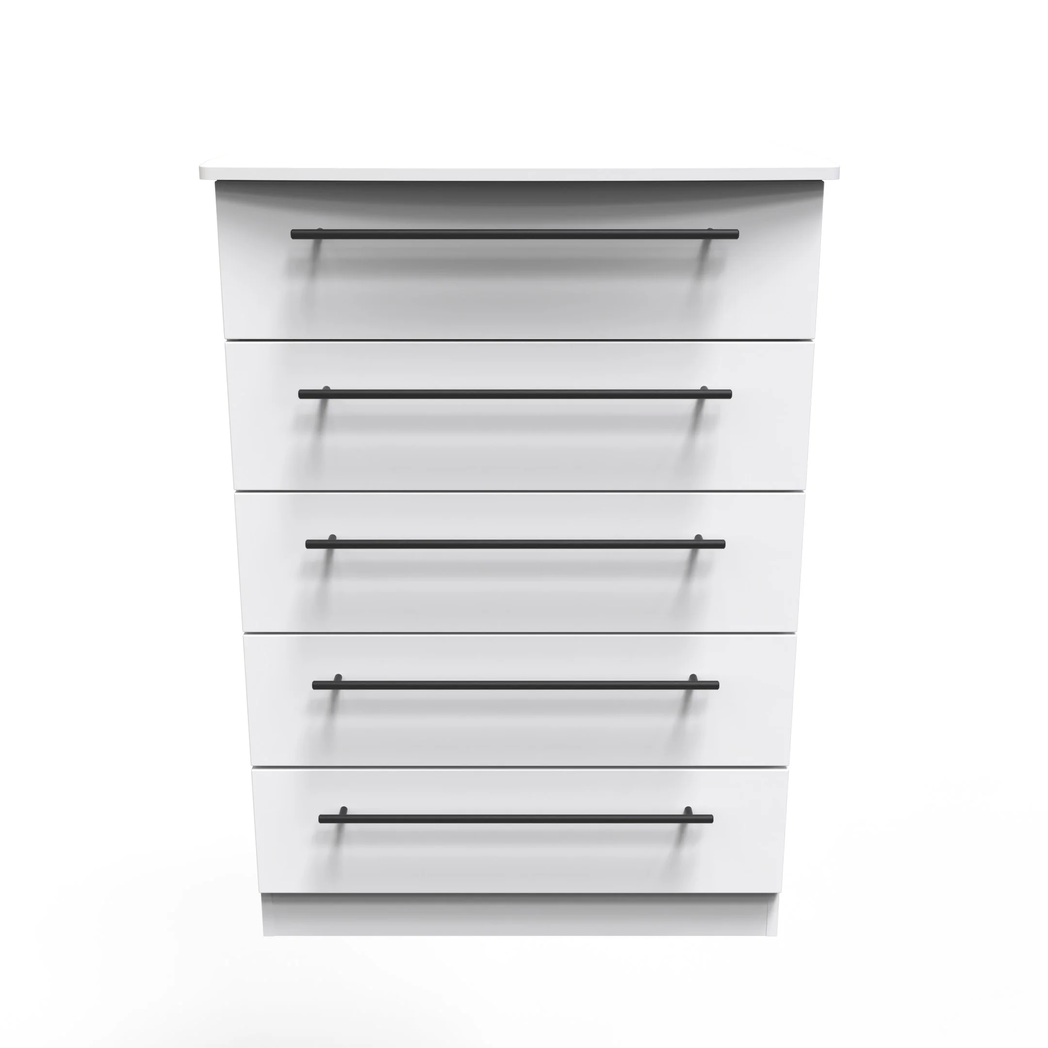 Harrow Ready Assembled 5 Drawer Chest in White Ash - Image 3