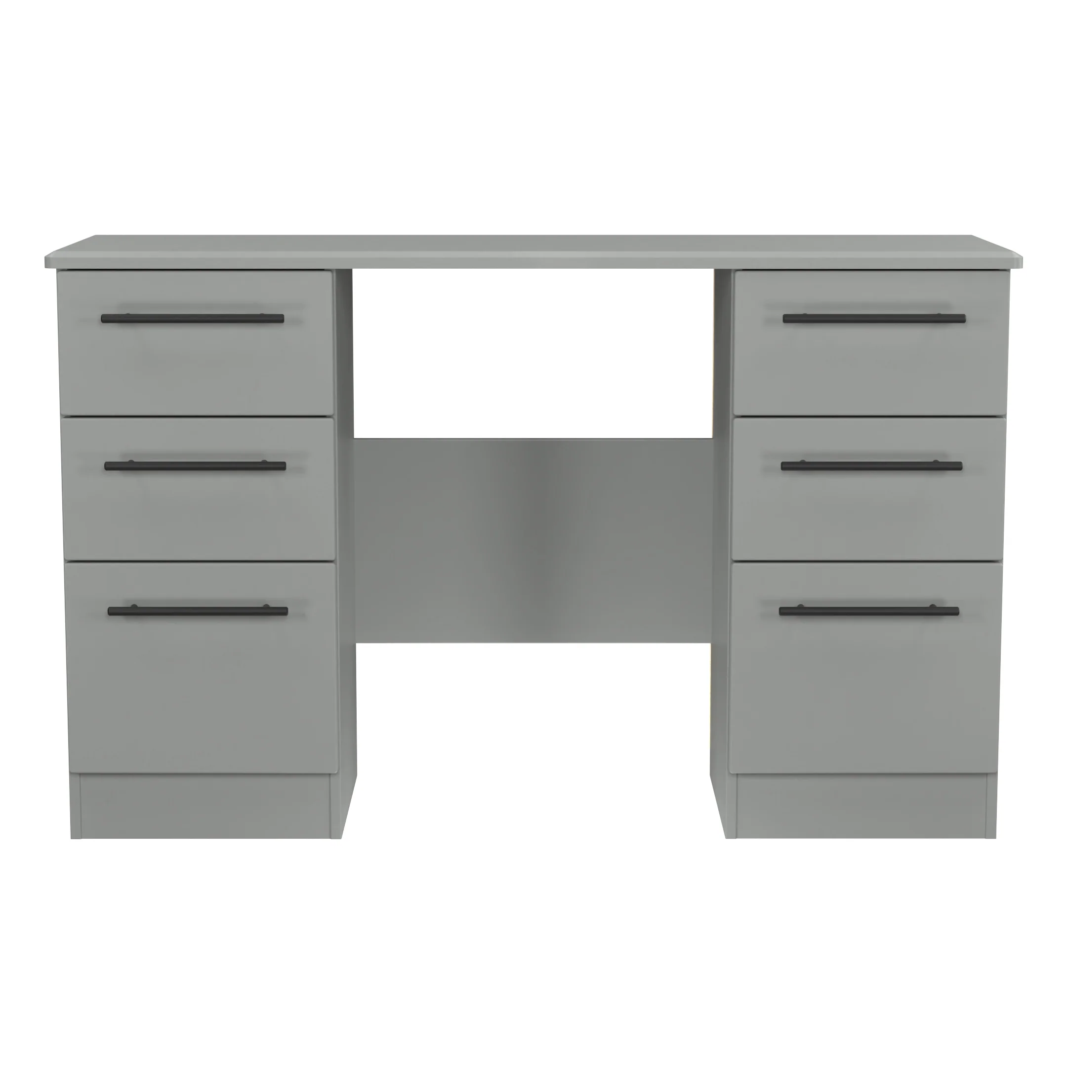 Harrow Ready Assembled Double Pedestal Desk in Dusk Grey - Image 2