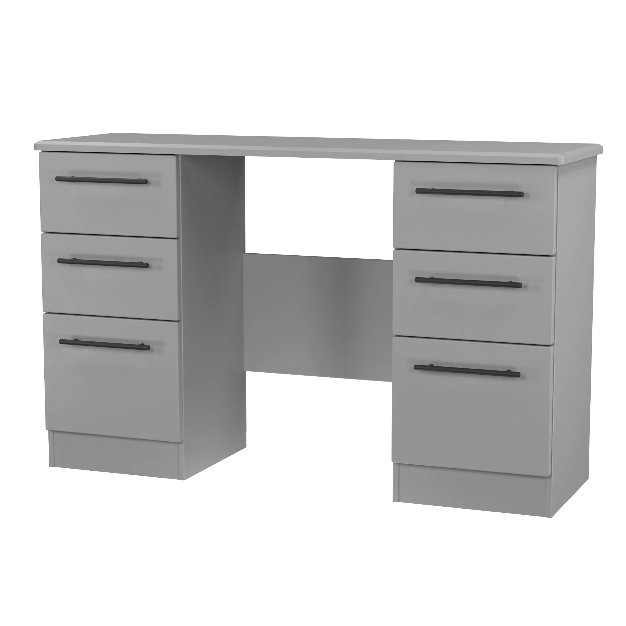 Harrow Ready Assembled Double Pedestal Desk in Dusk Grey - Image 4
