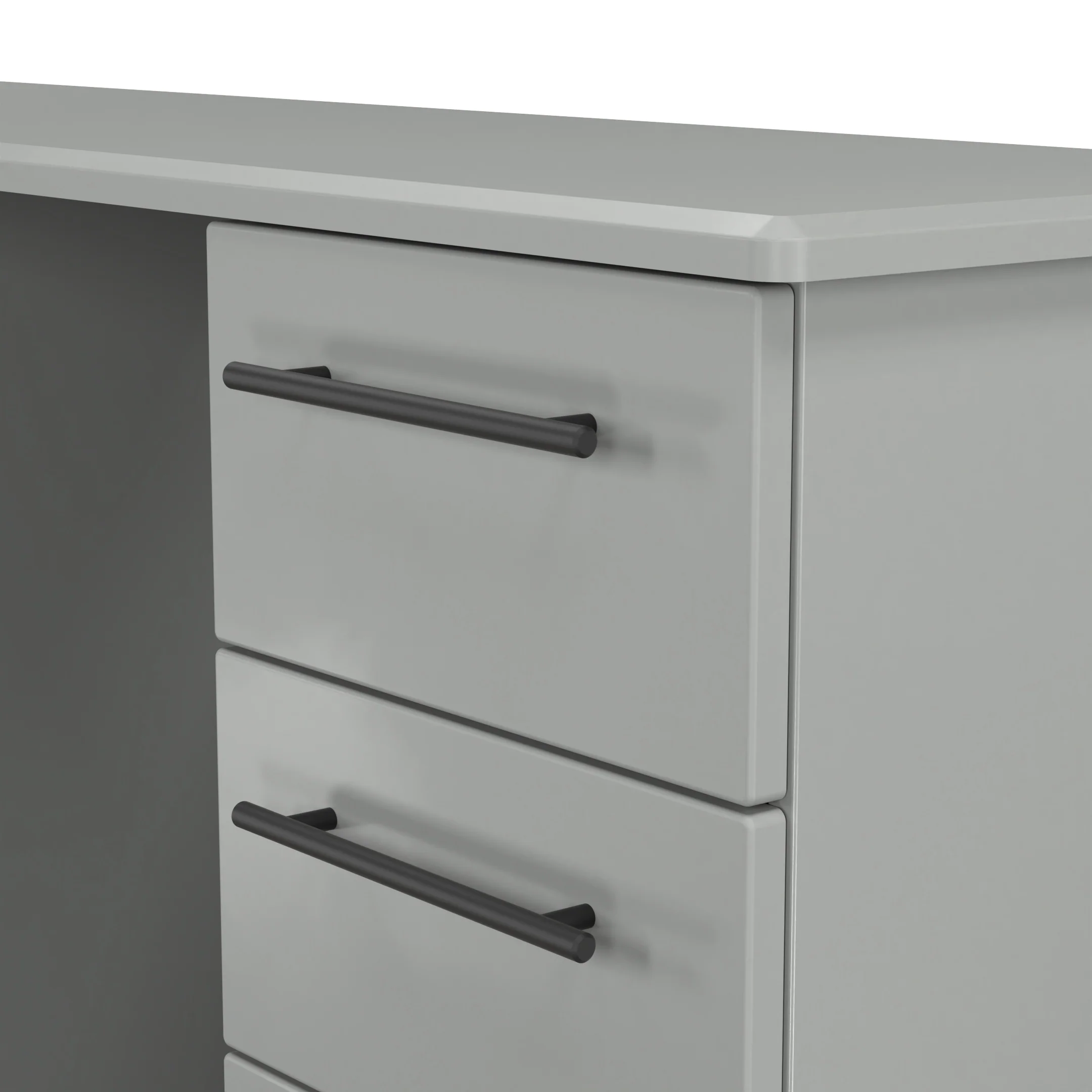 Harrow Ready Assembled Double Pedestal Desk in Dusk Grey - Image 5