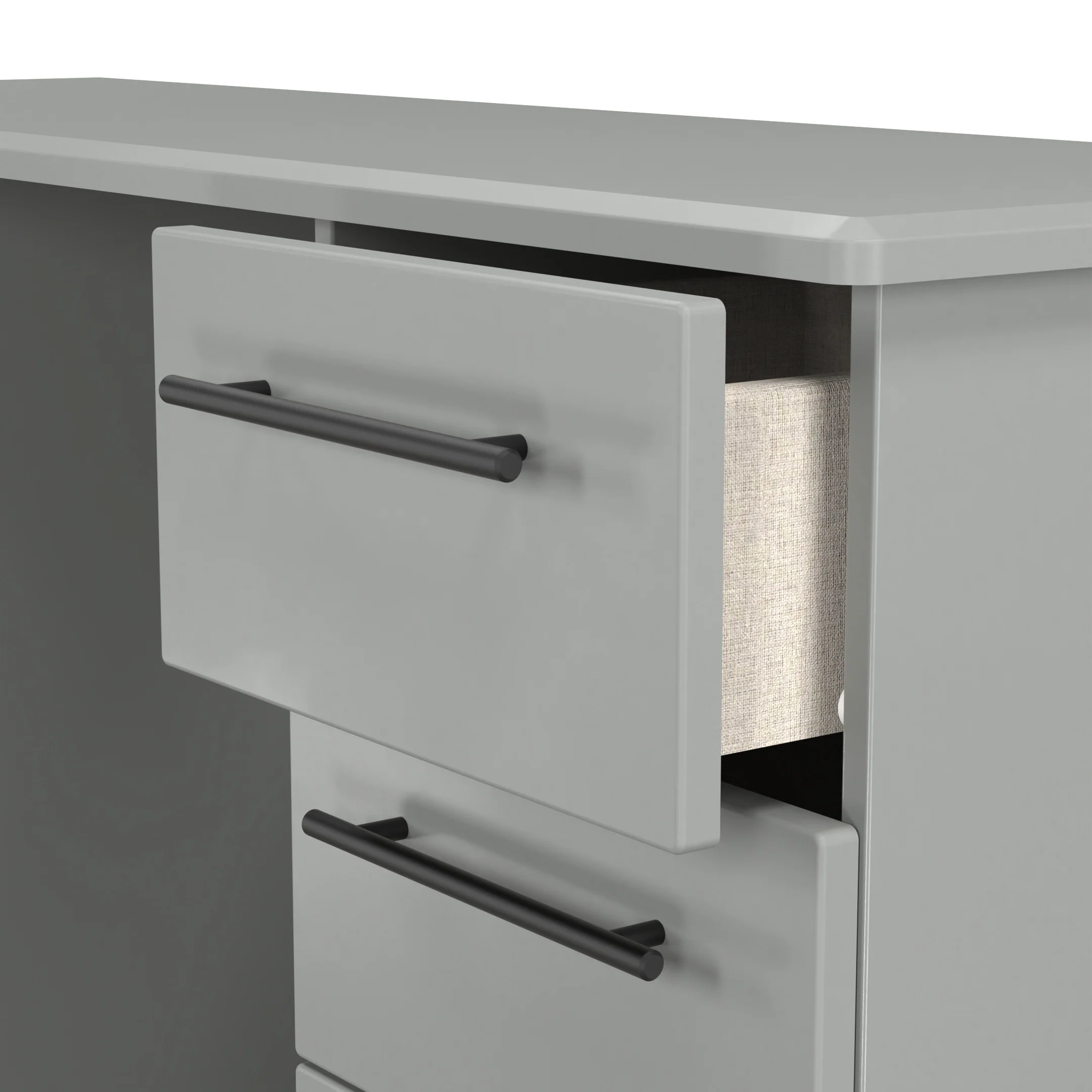 Harrow Ready Assembled Double Pedestal Desk in Dusk Grey - Image 6