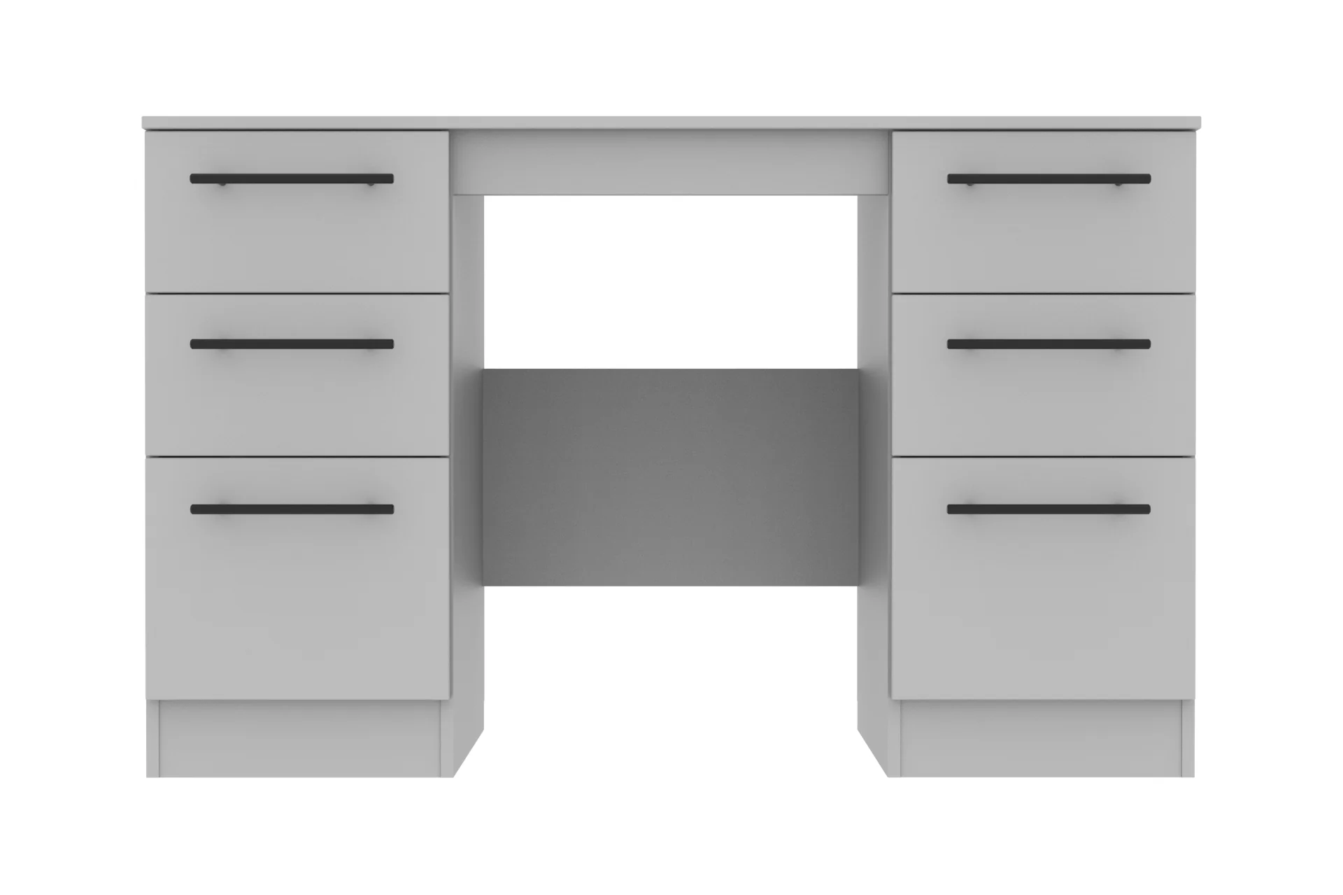 Harrow Ready Assembled Double Pedestal Desk in Dusk Grey - Image 7