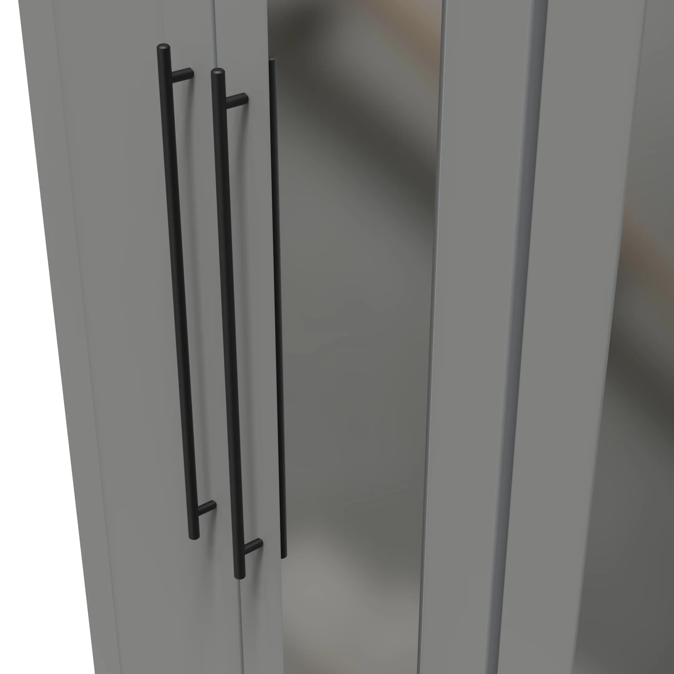 Harrow Ready Assembled Tall 4 Door 2 Centre Mirrors in Dusk Grey - Image 4