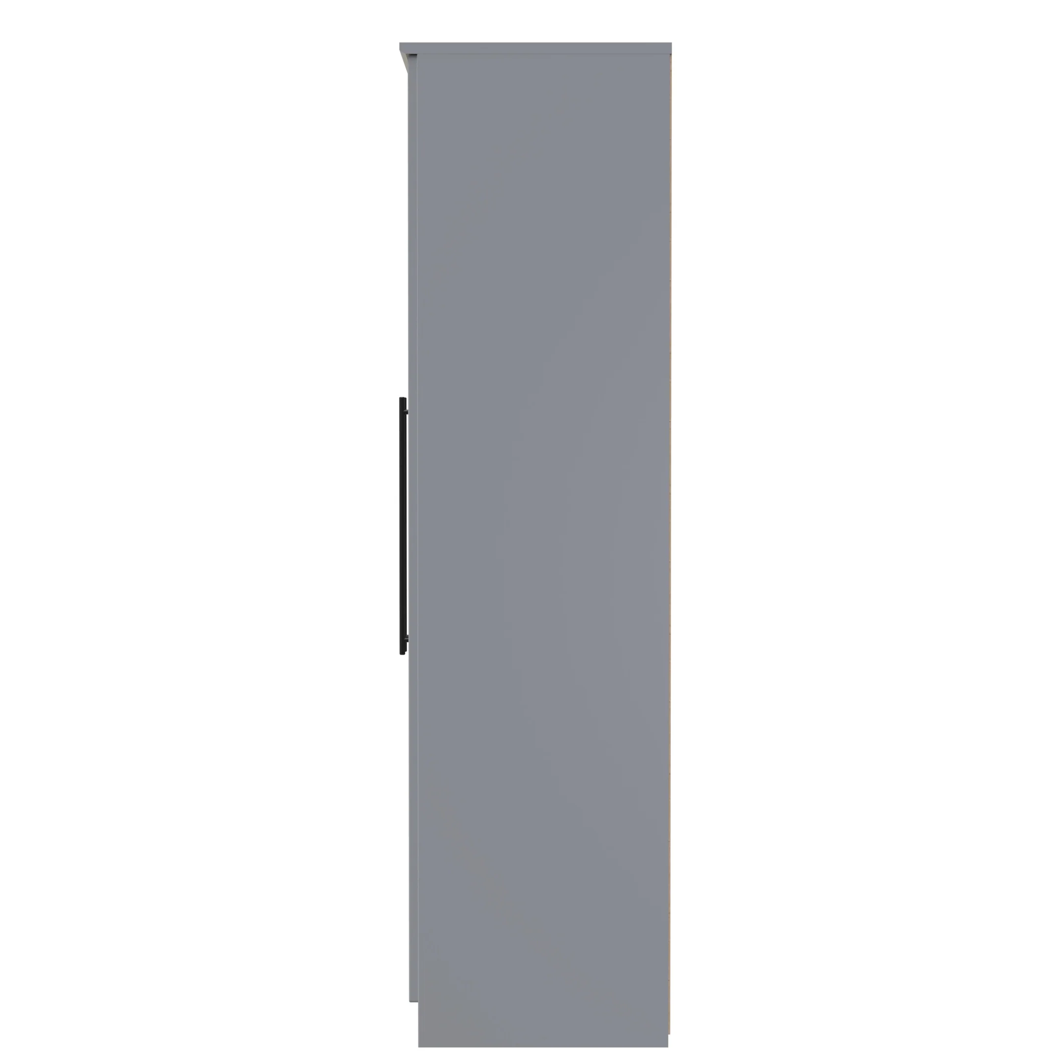 Harrow Ready Assembled Tall 5 Door 2 Drawer 1 Mirror Wardrobe in Dusk Grey - Image 2