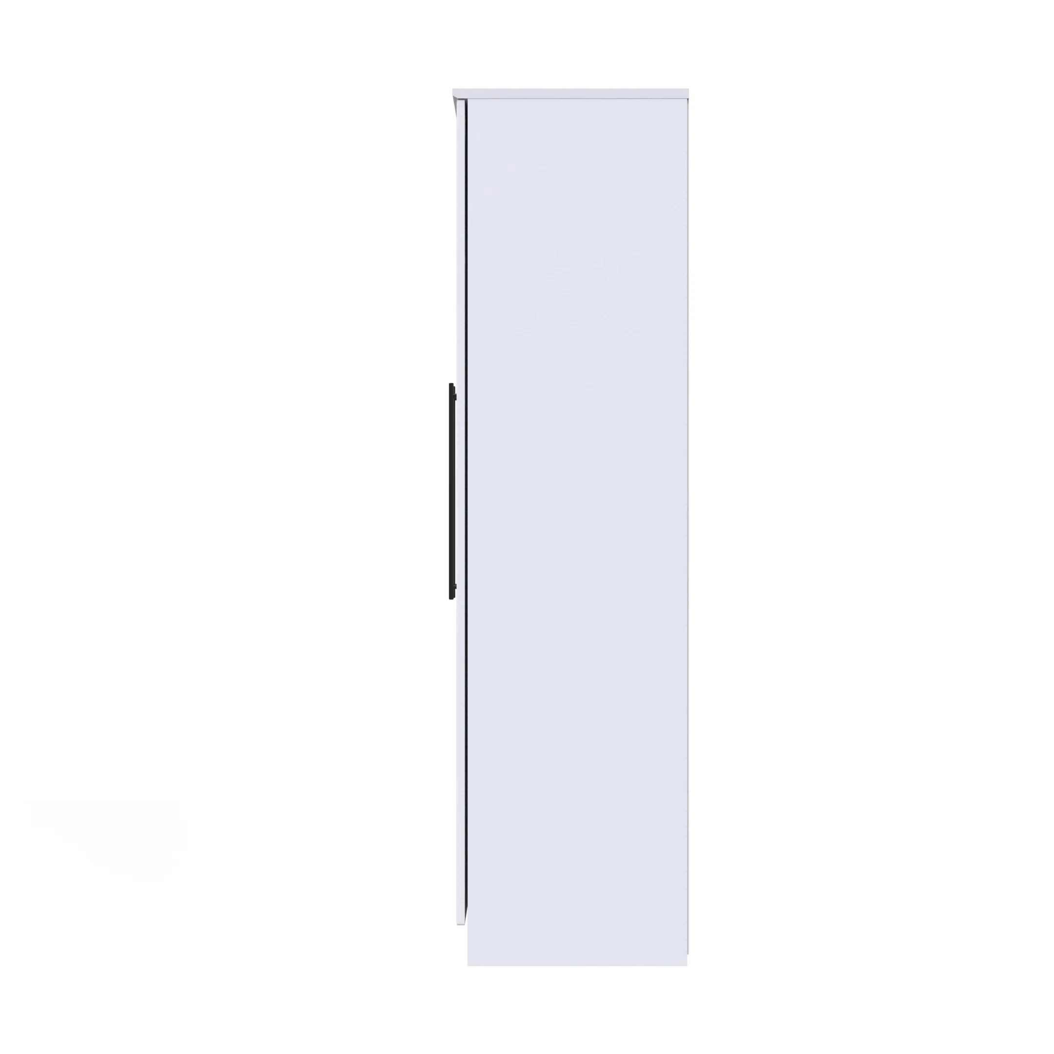 Harrow Ready Assembled Tall 5 Door 2 Drawer 1 Mirror Wardrobe in White Ash - Image 3