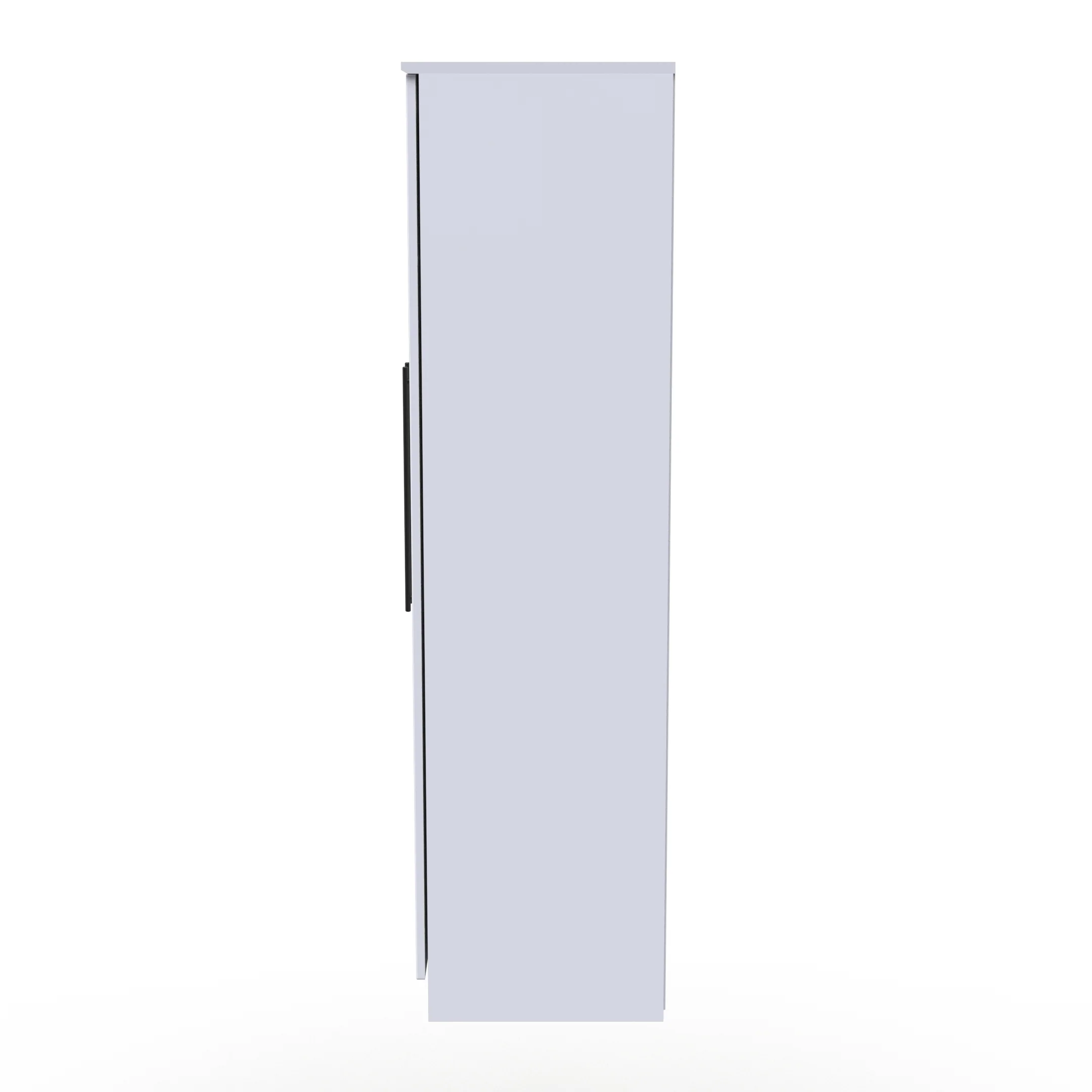 Harrow Ready Assembled Tall 6 Door 2 Drawer 2 Mirror Wardrobe in White Ash - Image 3