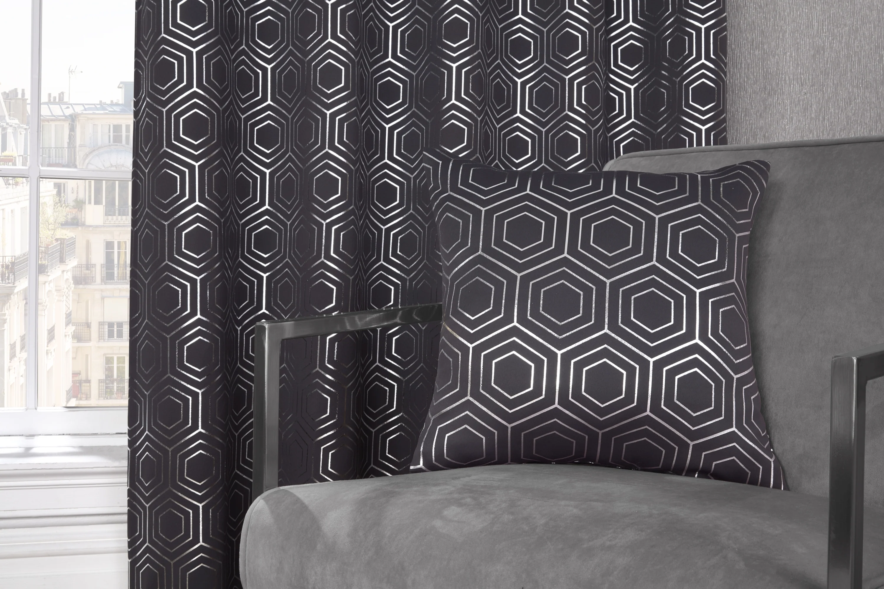 Hartford - Cushion Cover in Charcoal - Image 3