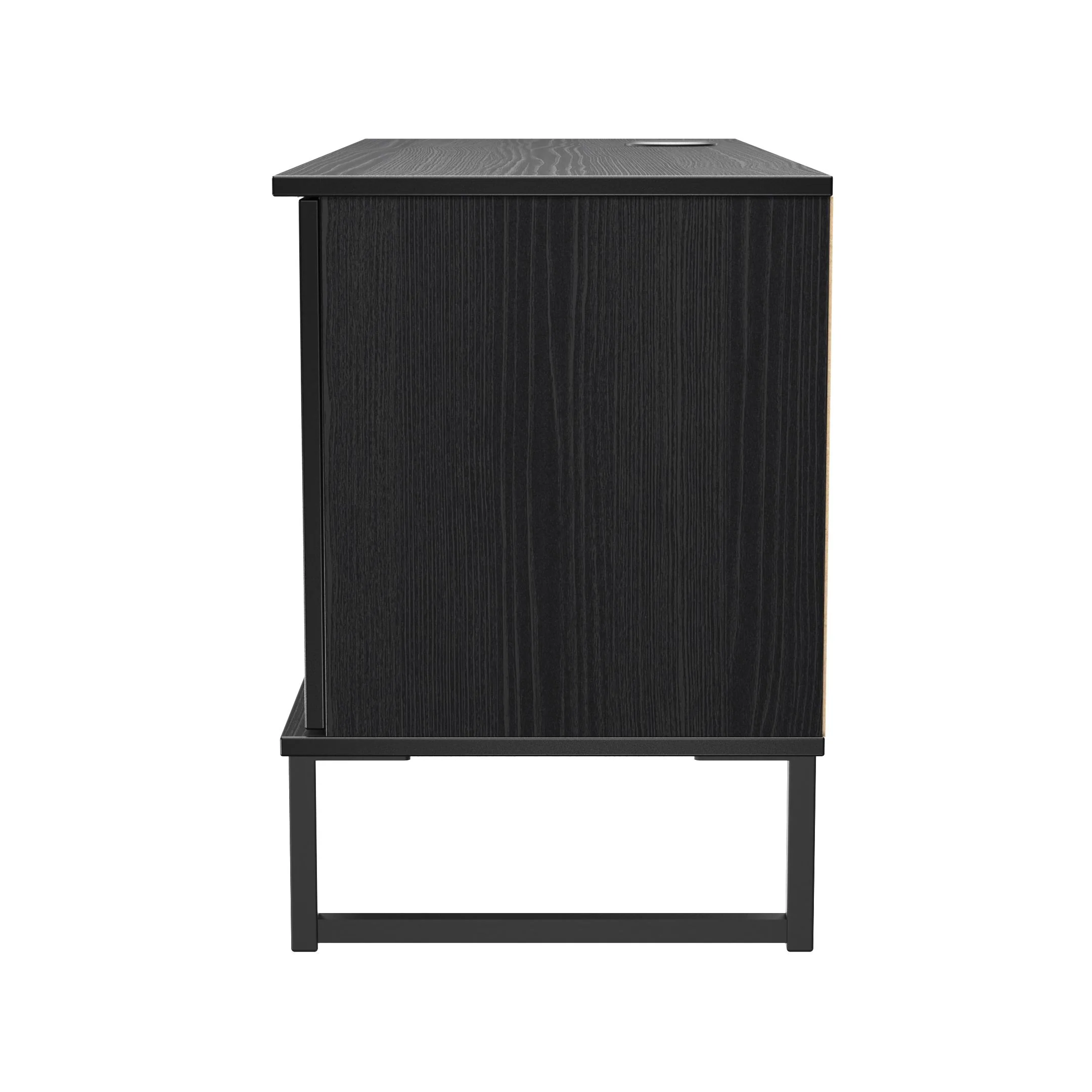 Havana 1 Door Open Shelf TV Unit In Black Ash - Image 3