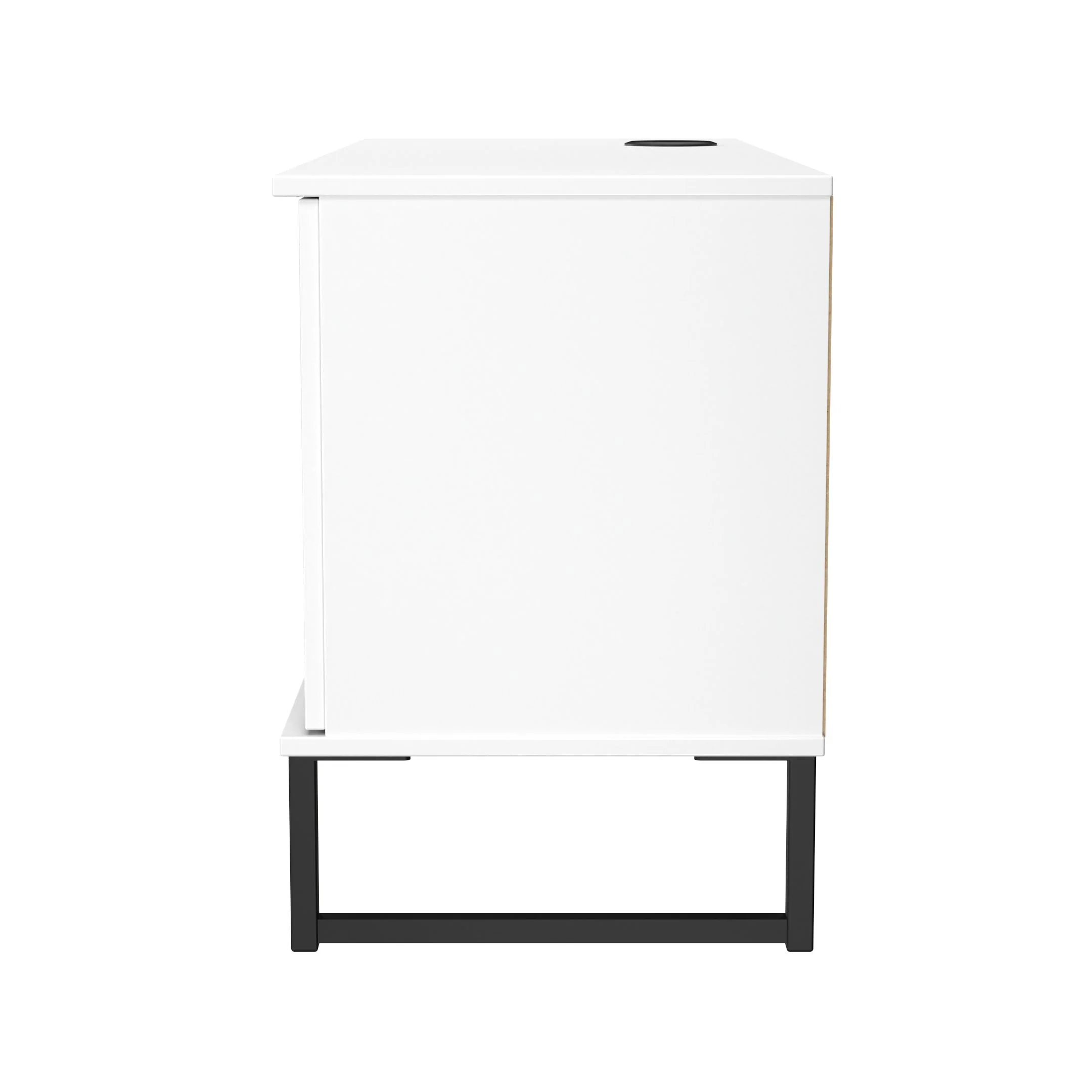 Havana 1 Door Open Shelf TV Unit In White Matt - Image 3