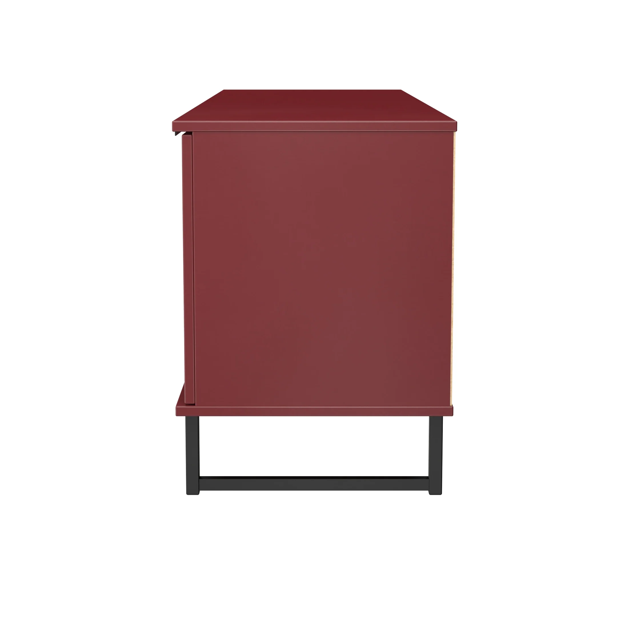 Havana Ready Assembled 2 Door 1 Drawer Wide TV Unit in Red Matt - Image 3