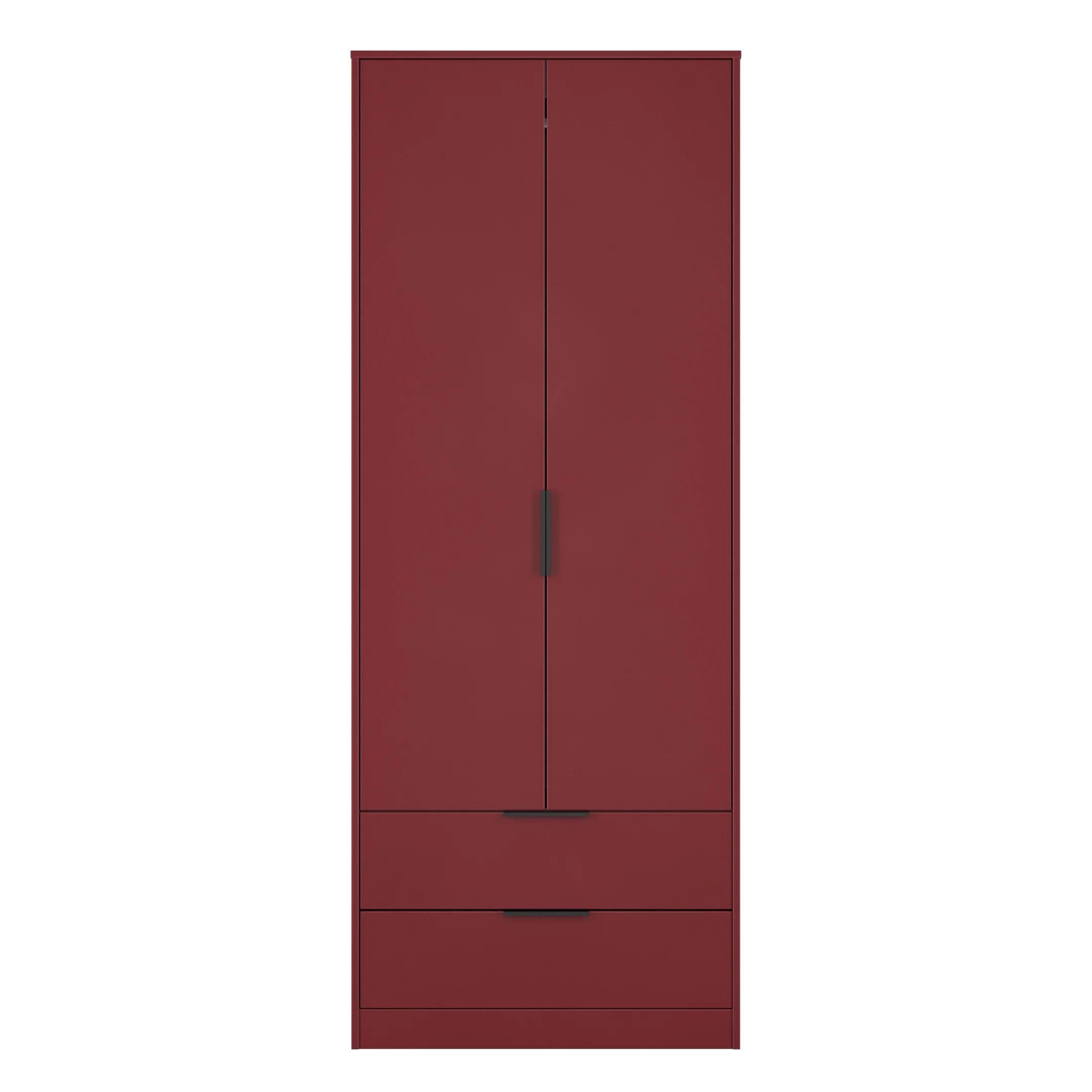 Havana Ready Assembled 2 Door 2 Drawer Wardrobe in Red Matt - Image 2