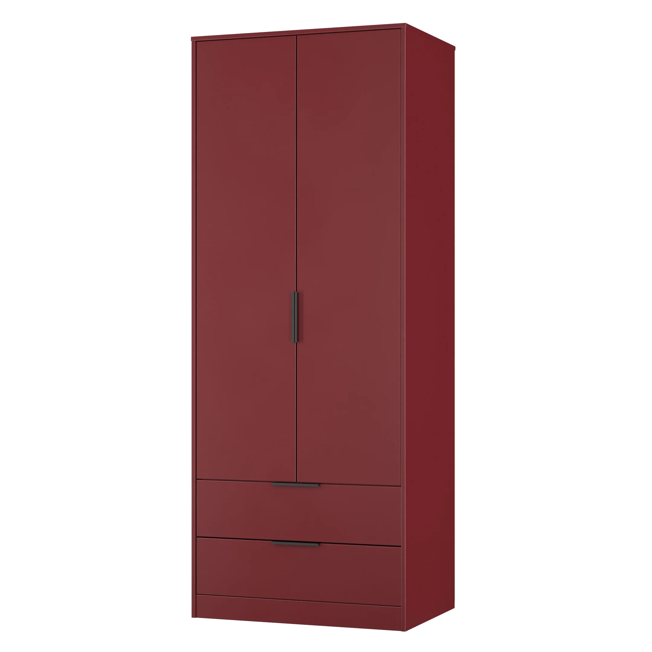 Havana Ready Assembled 2 Door 2 Drawer Wardrobe in Red Matt - Image 4